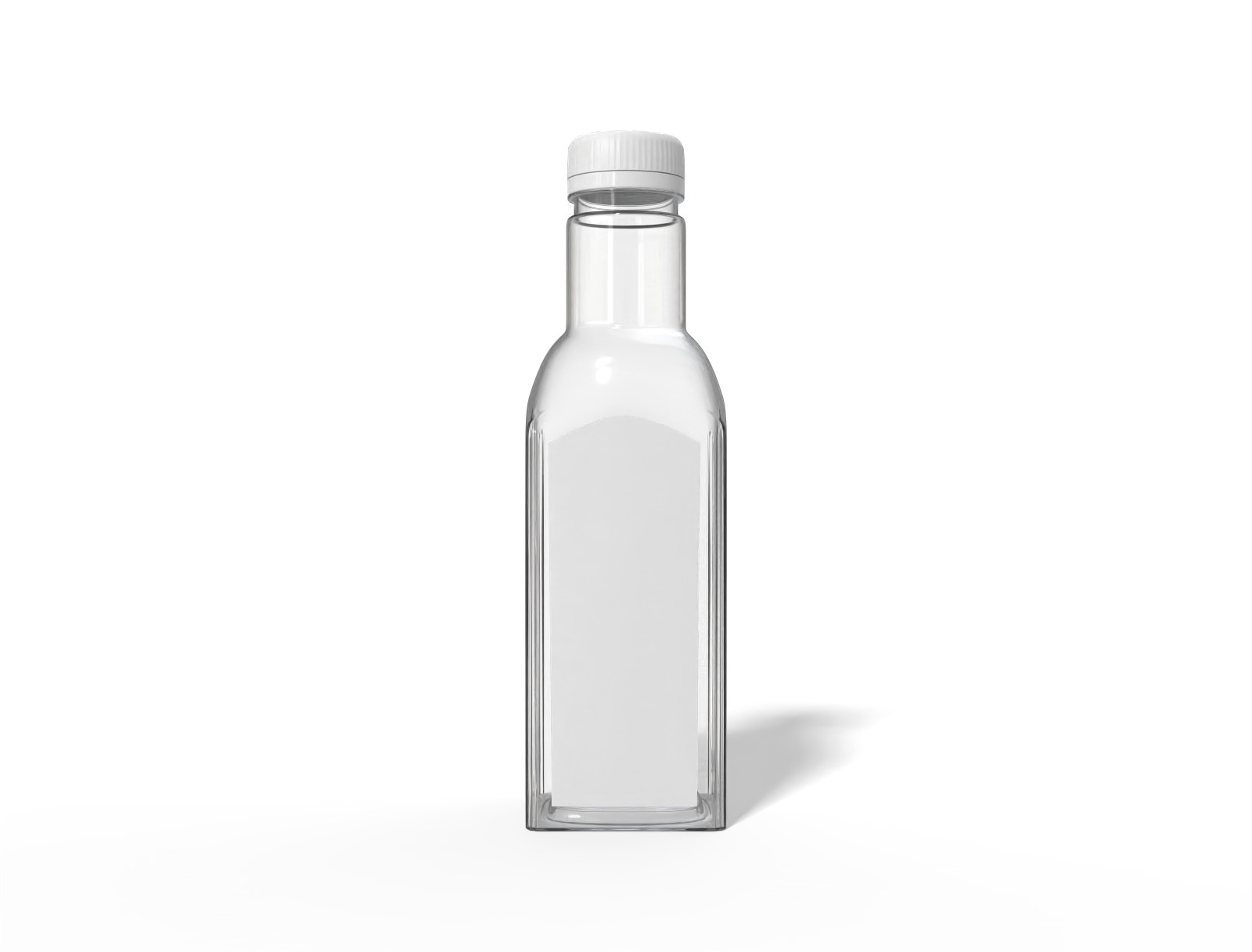 500 ml juice bottle — Clear glossy plastic