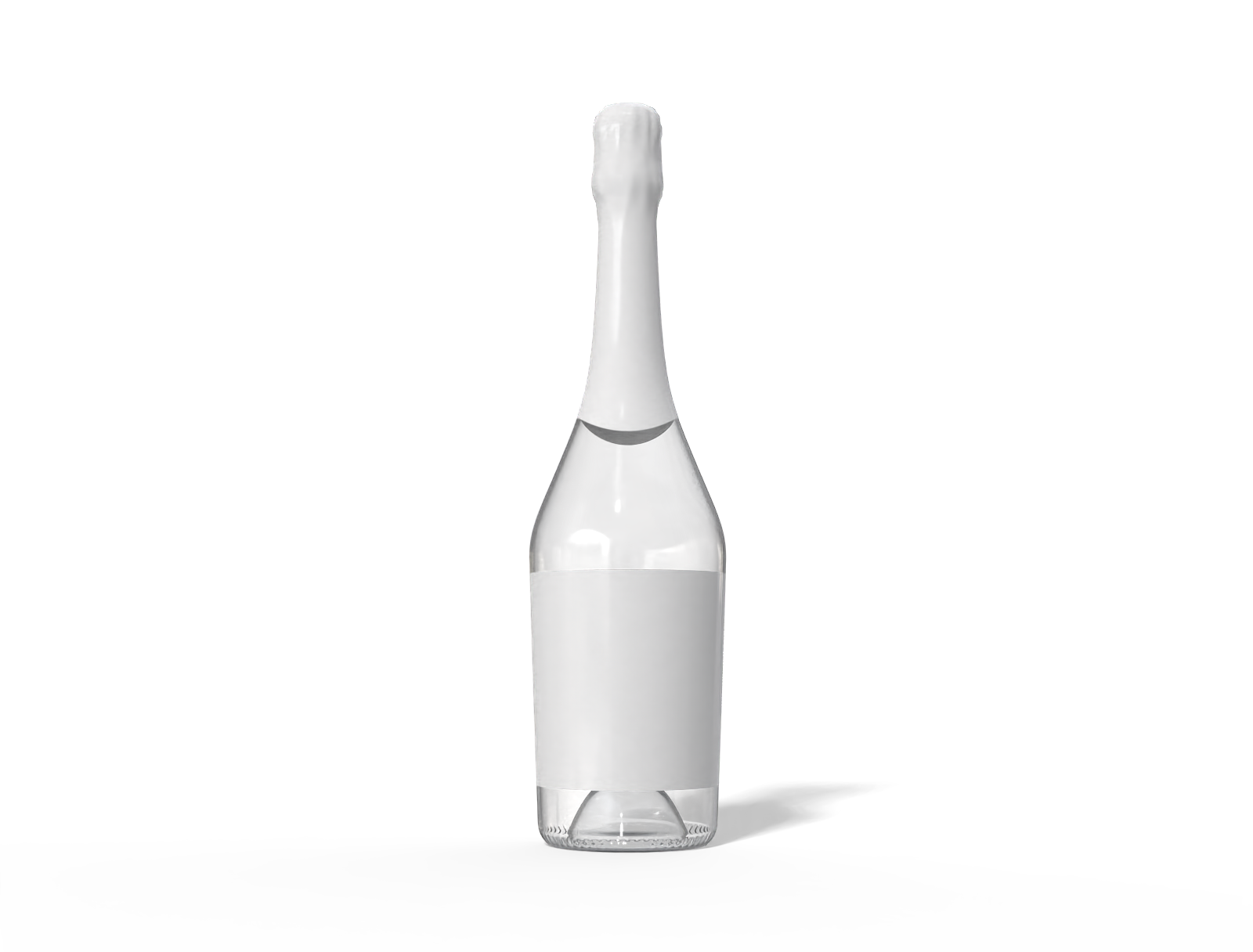 Champagne bottle — Glossy glass
