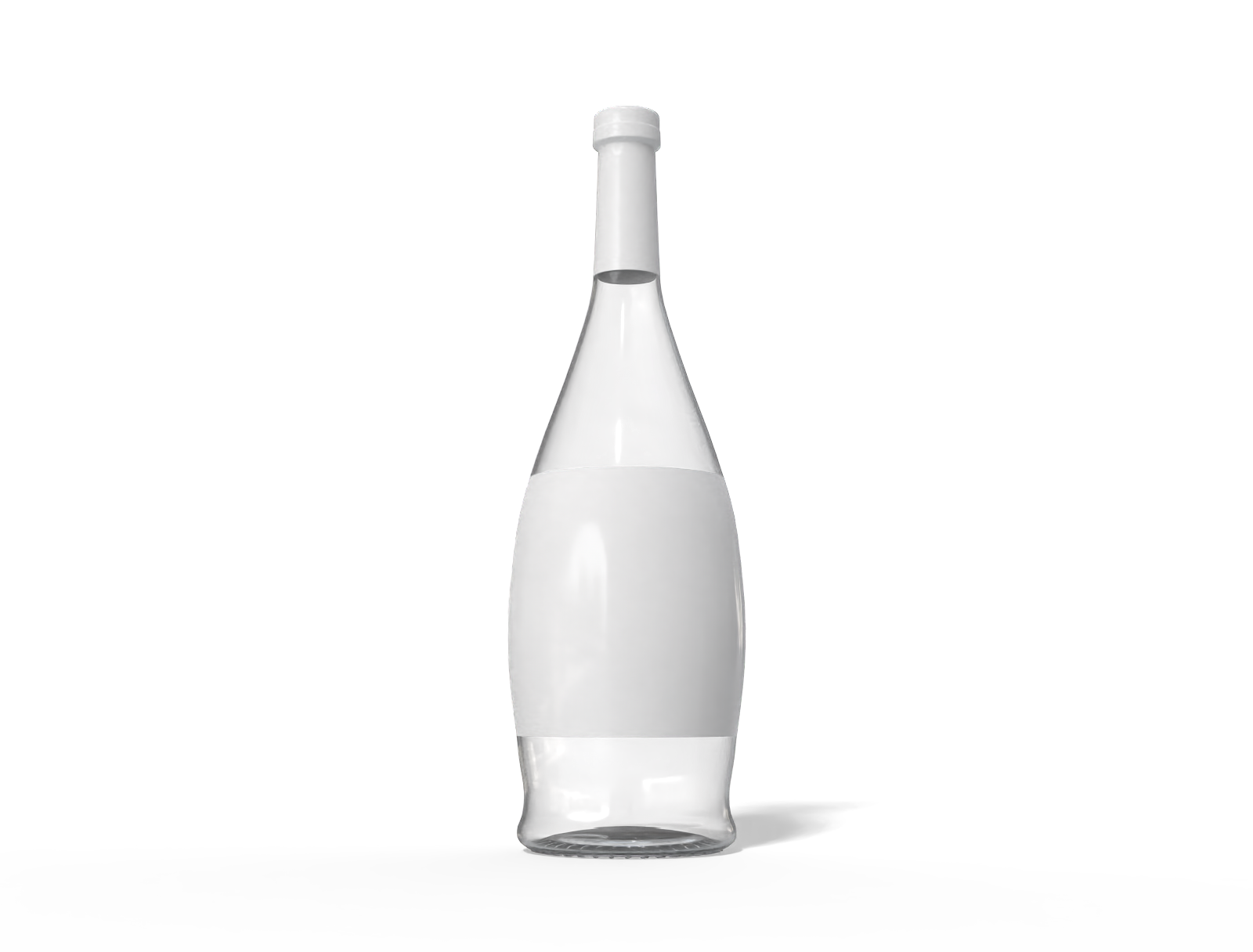 Clear gin bottle — Glossy glass
