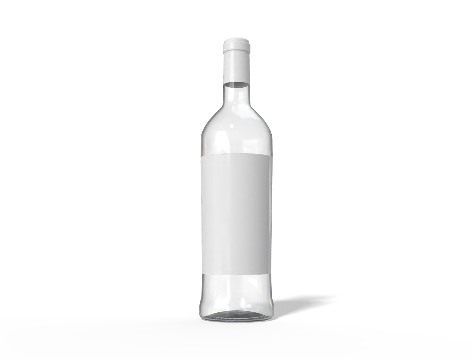 750 ml wine bottle — Glossy glass