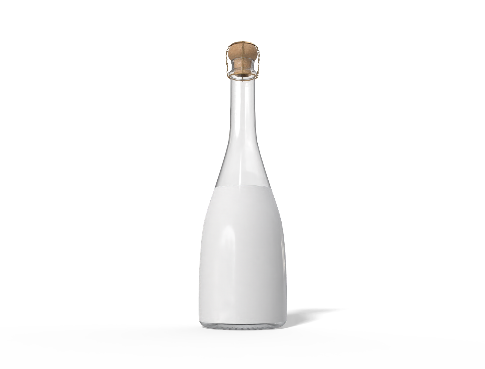 Champagne bottle — Glossy glass