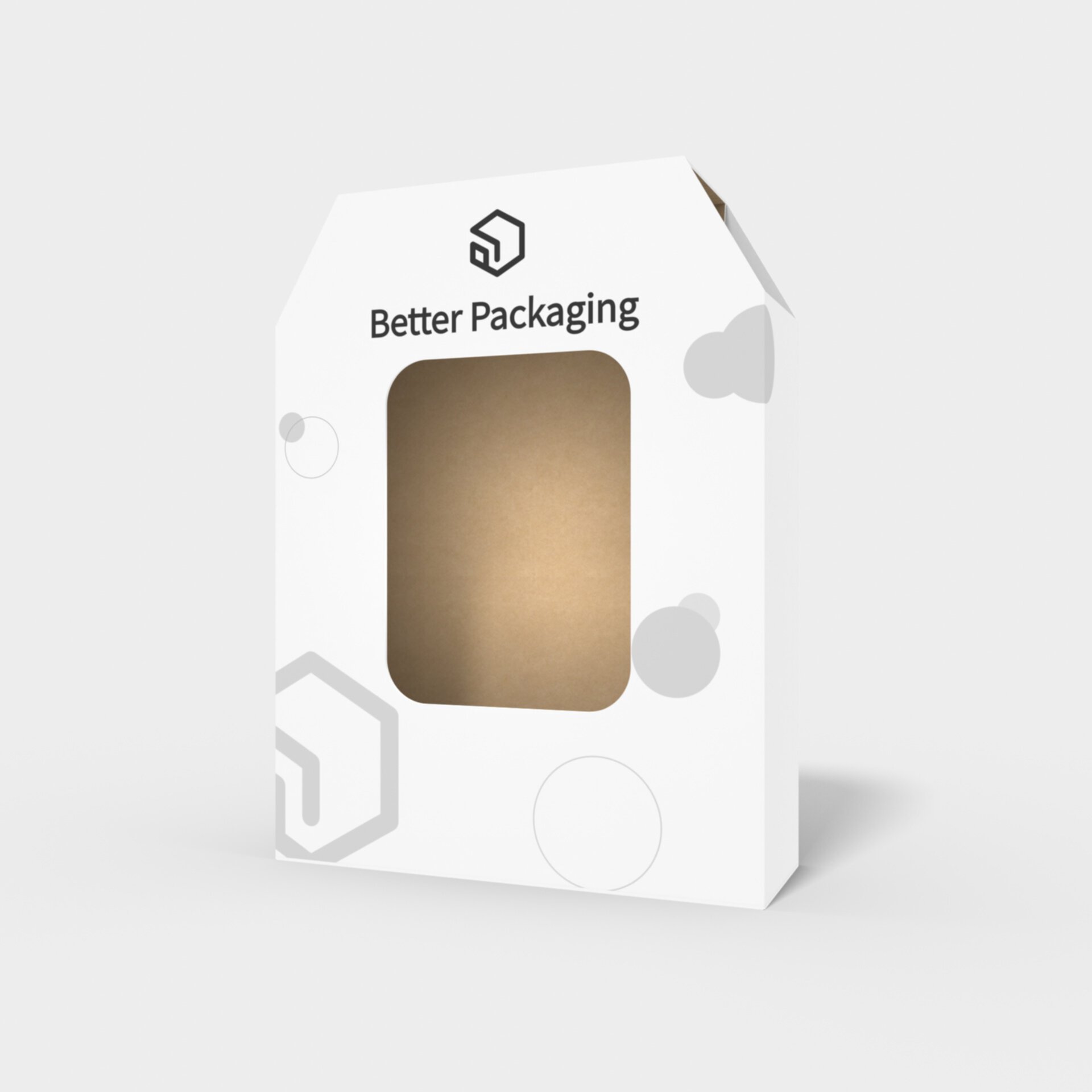 Tuck end box variations with window angled — White paperboard