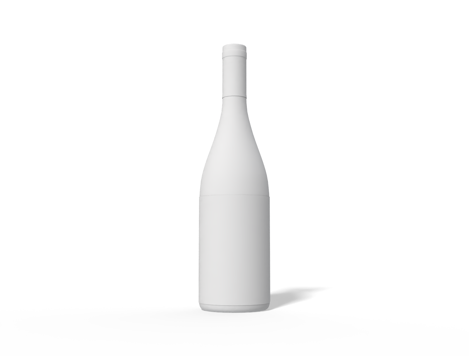 White wine bottle — Glossy glass