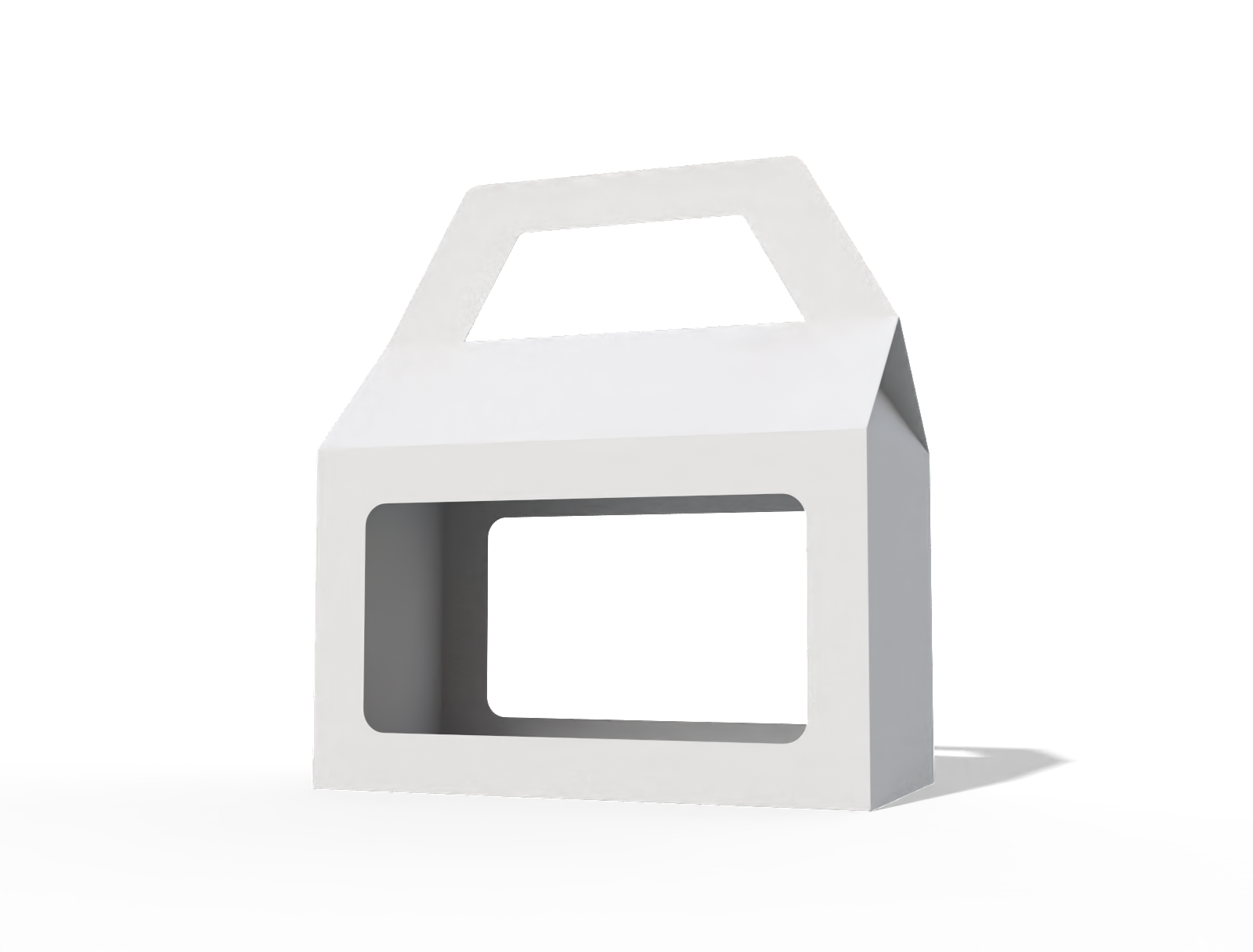 Gable gift box — White paperboard