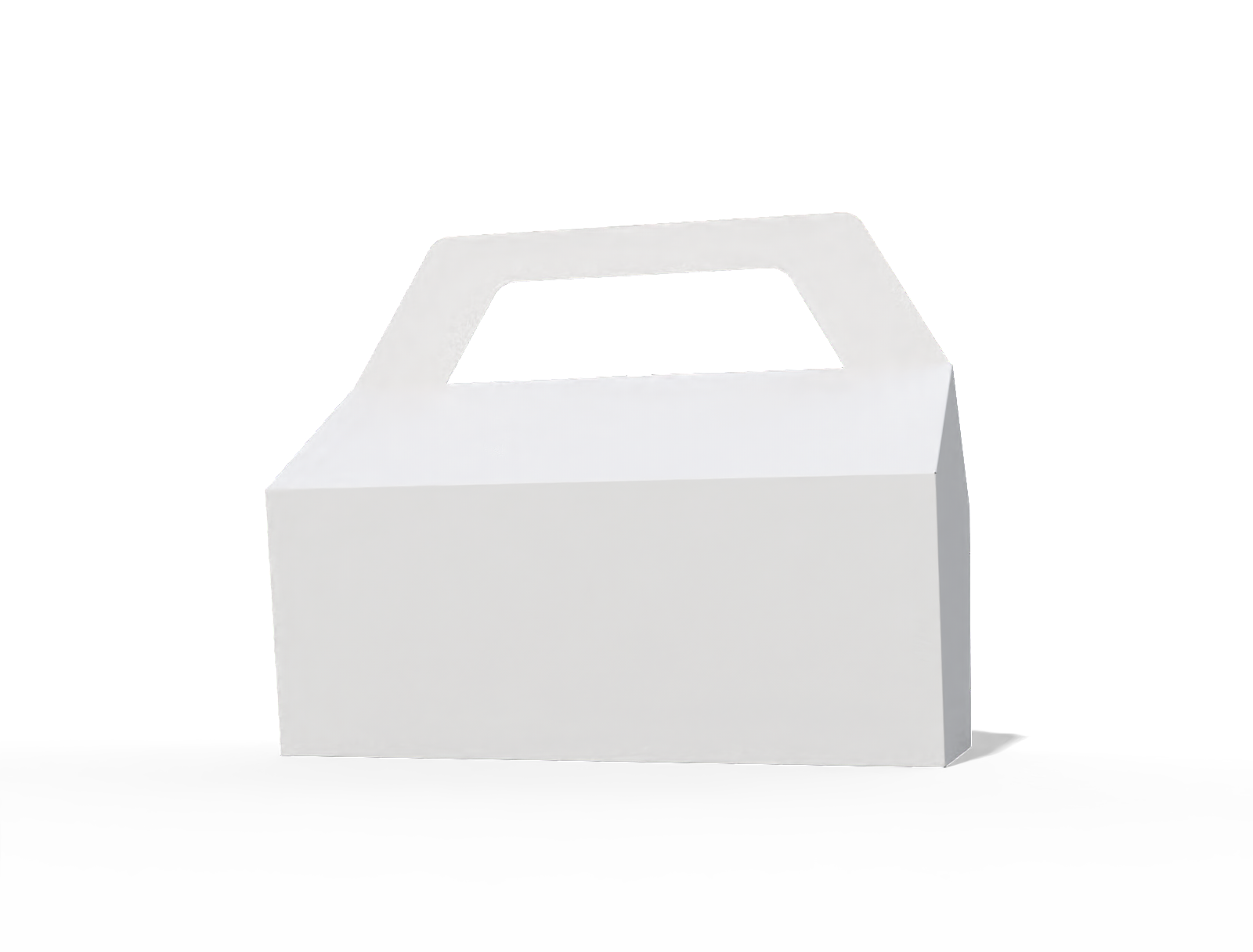 House shaped gable box — White paperboard