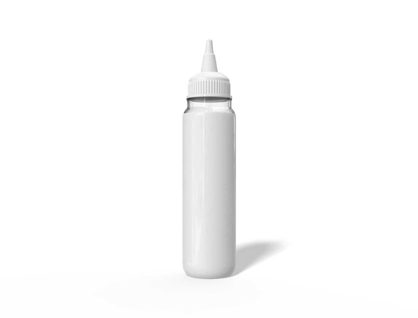 150 ml squeeze bottle — Clear glossy plastic