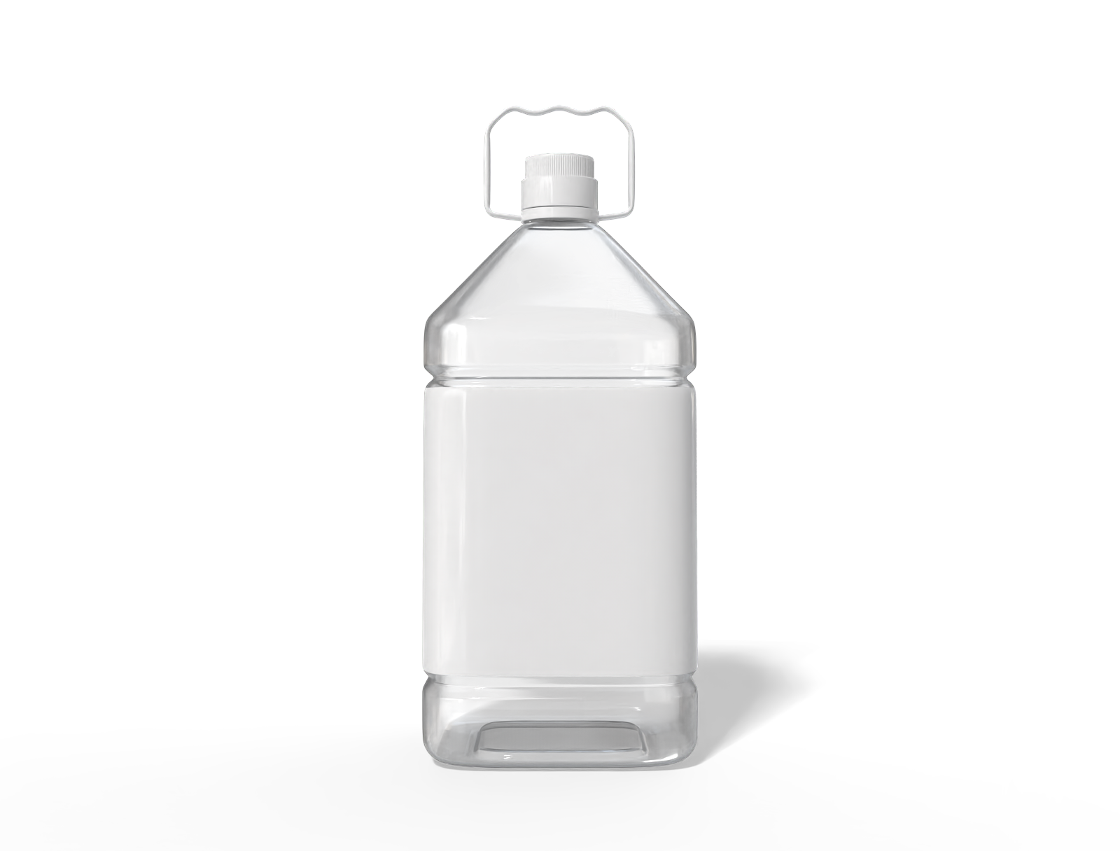 5 L plastic oil jerrycan — Clear glossy plastic
