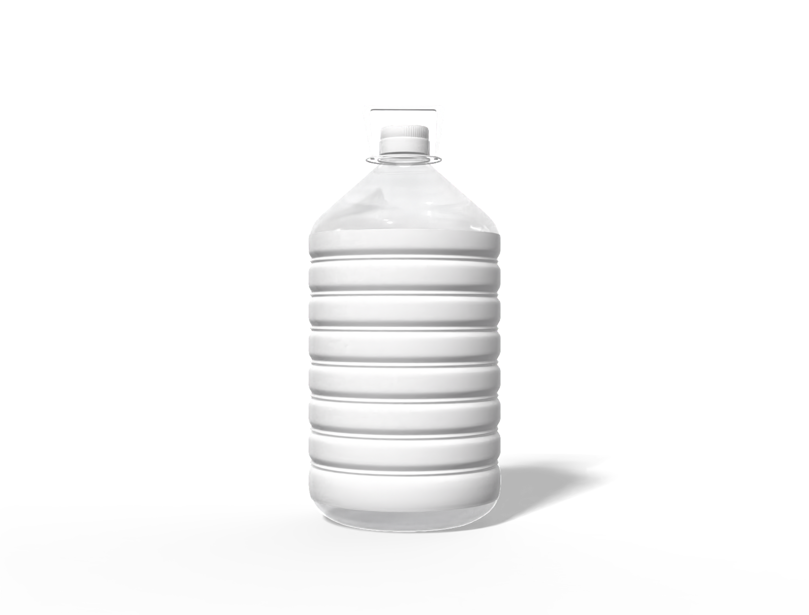 10 L edible oil bottle — Clear glossy plastic