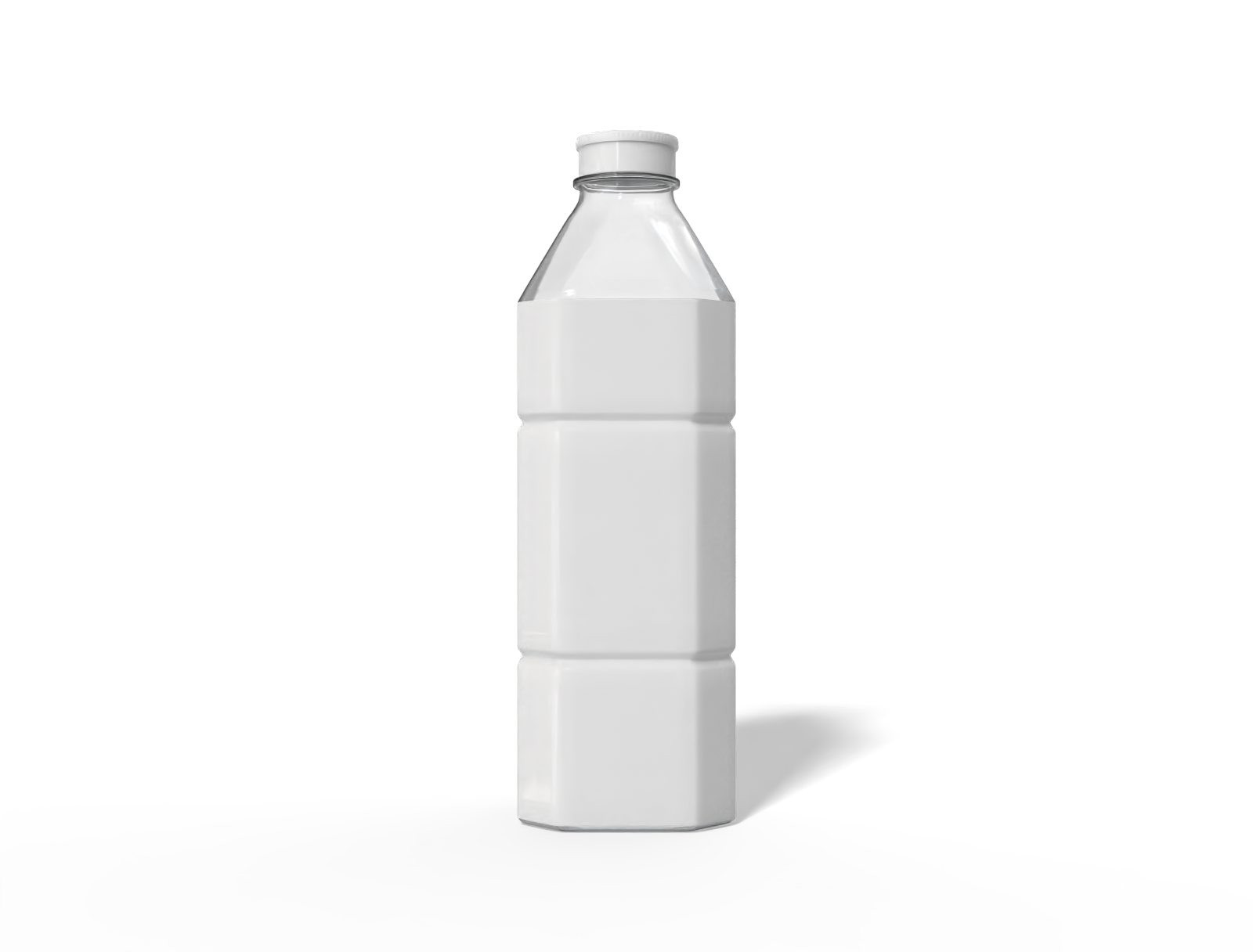 900 ml edible oil bottle — Clear glossy plastic