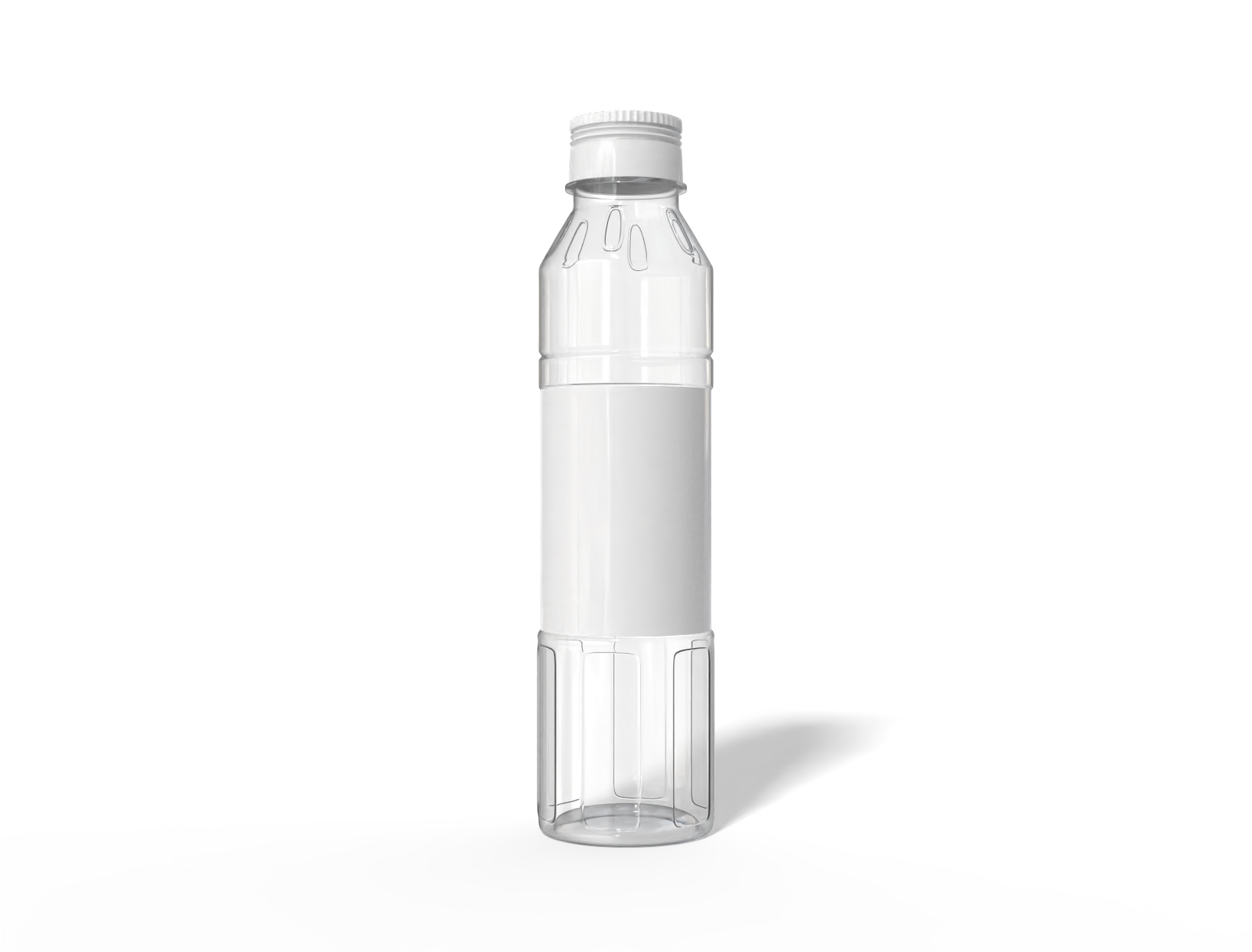 350 ml plastic oil bottle — Clear glossy plastic