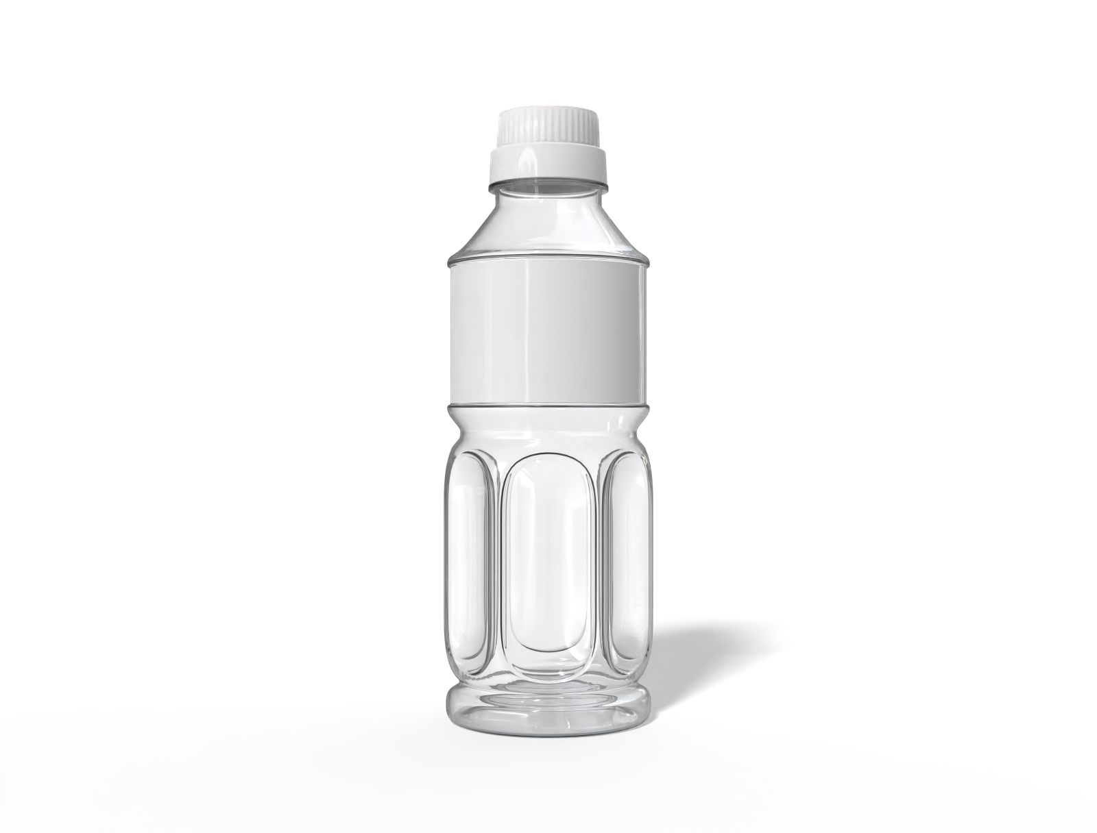 300 ml plastic bottle — Clear glossy plastic