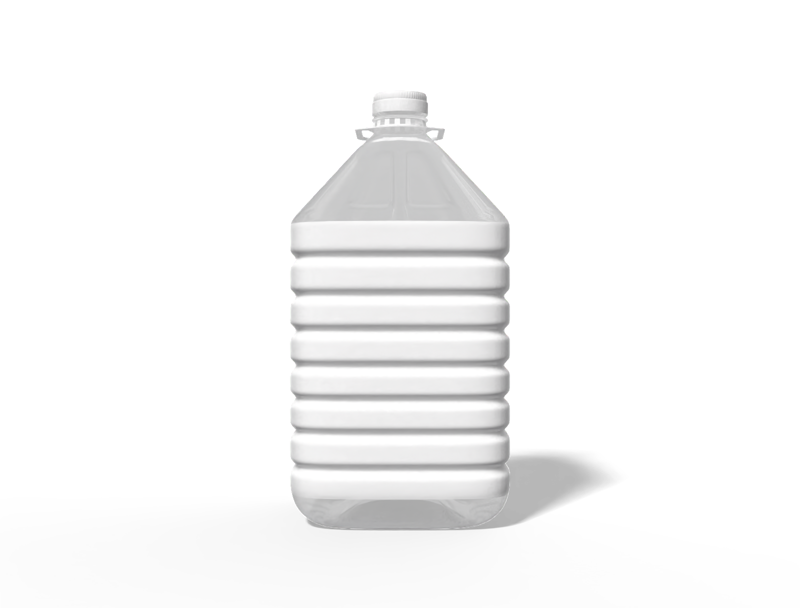20 L plastic oil bottle — Clear glossy plastic