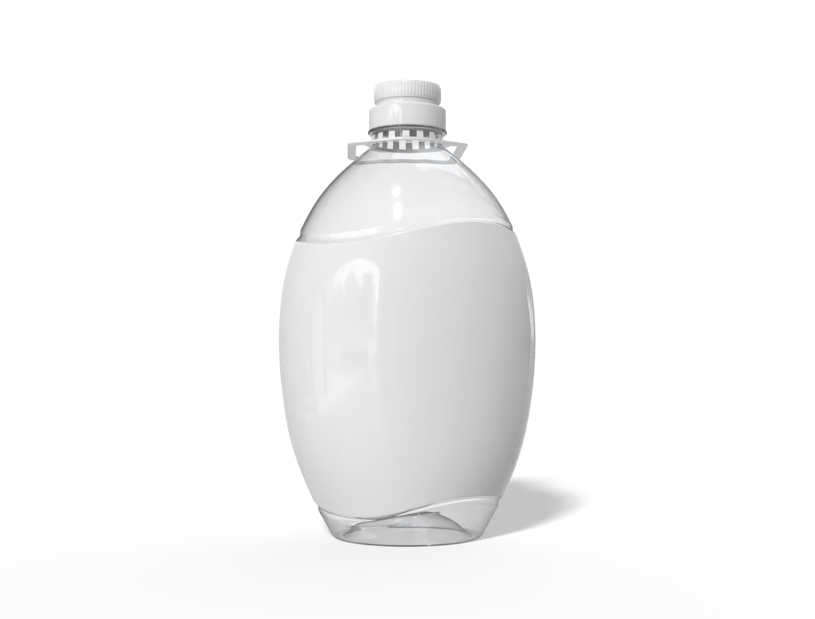 5 L edible oil bottle — Clear glossy plastic
