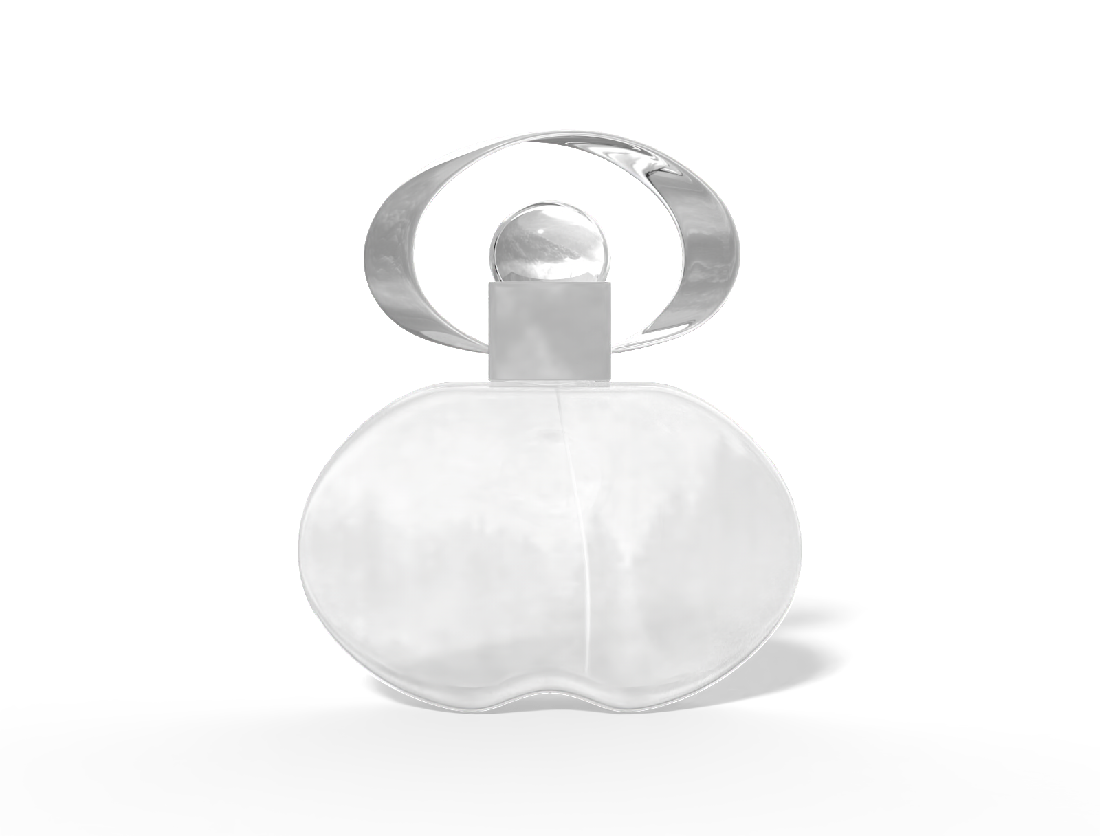 Round perfume bottle — Glossy glass