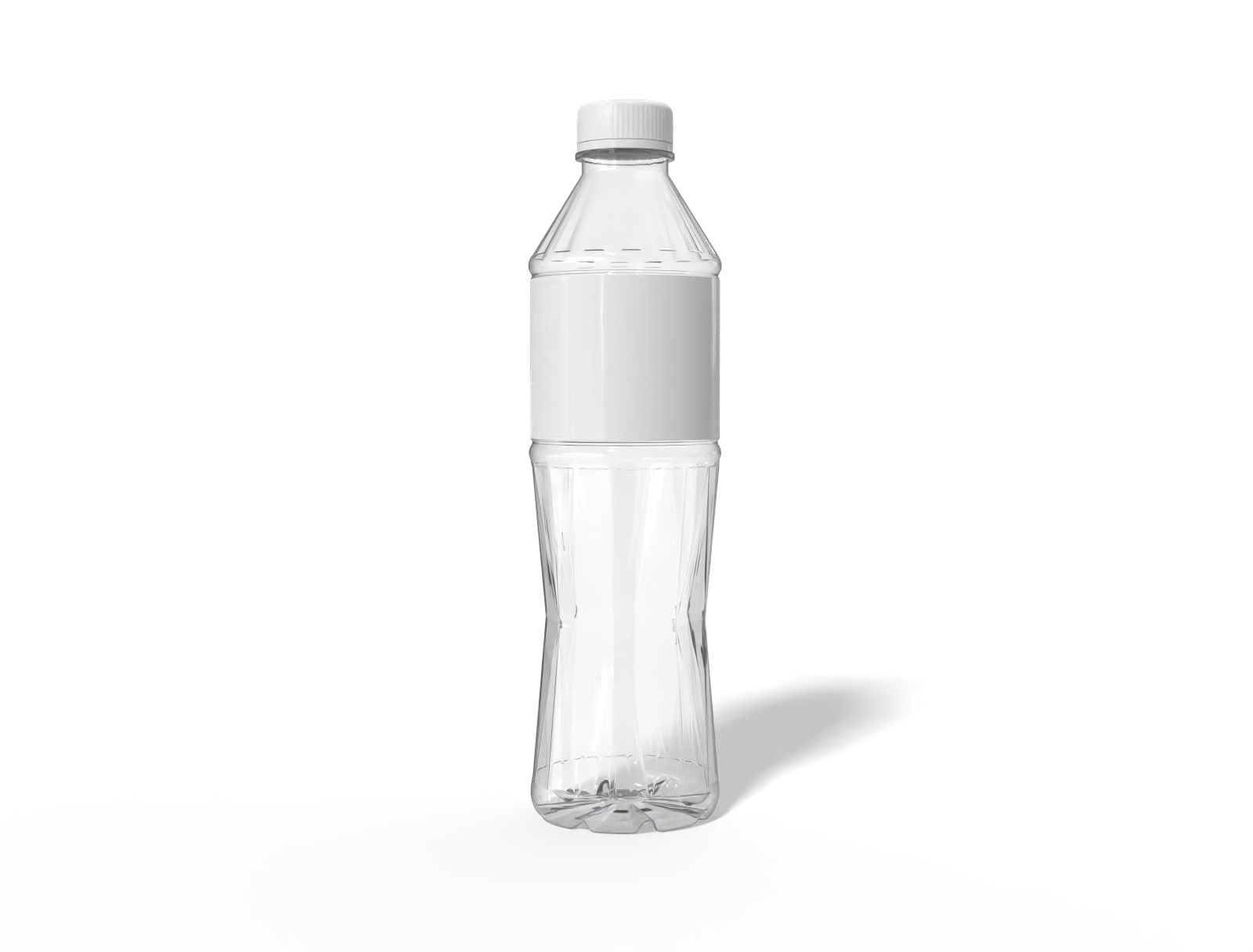 550 ml plastic drink bottle — Clear glossy plastic