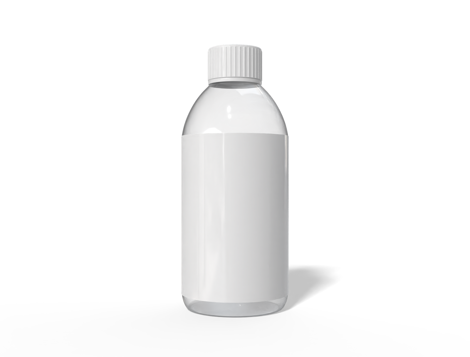 Medicine plastic bottle — Clear glossy plastic