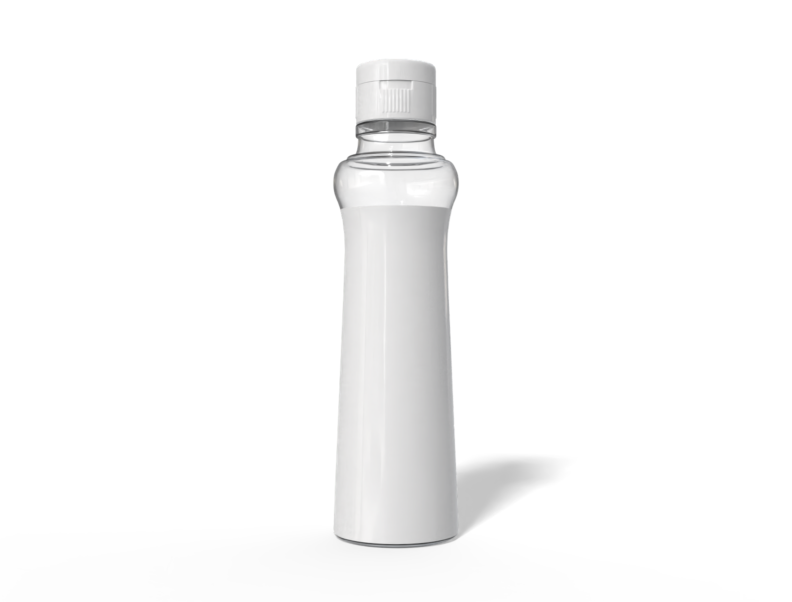 160 ml sauce bottle — Clear glossy plastic