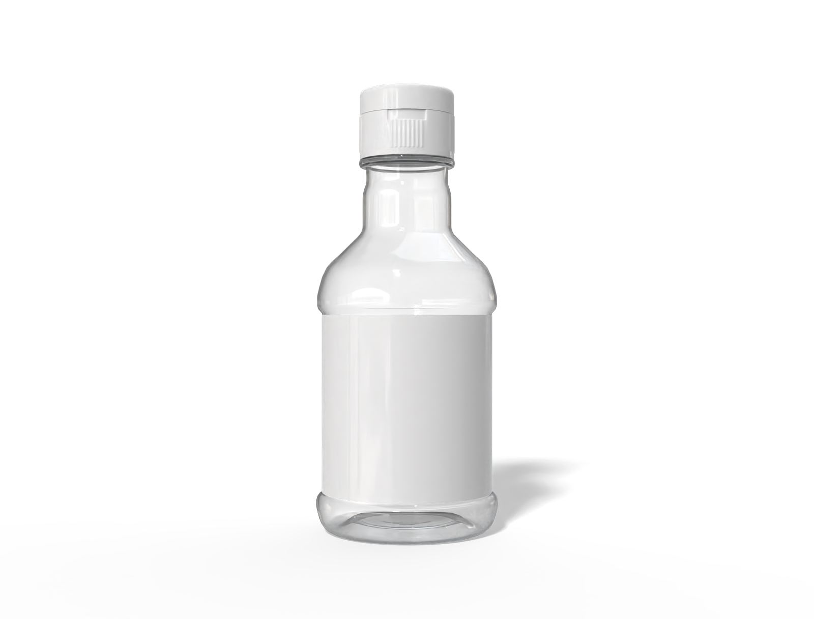 200 ml sauce bottle — Clear glossy plastic