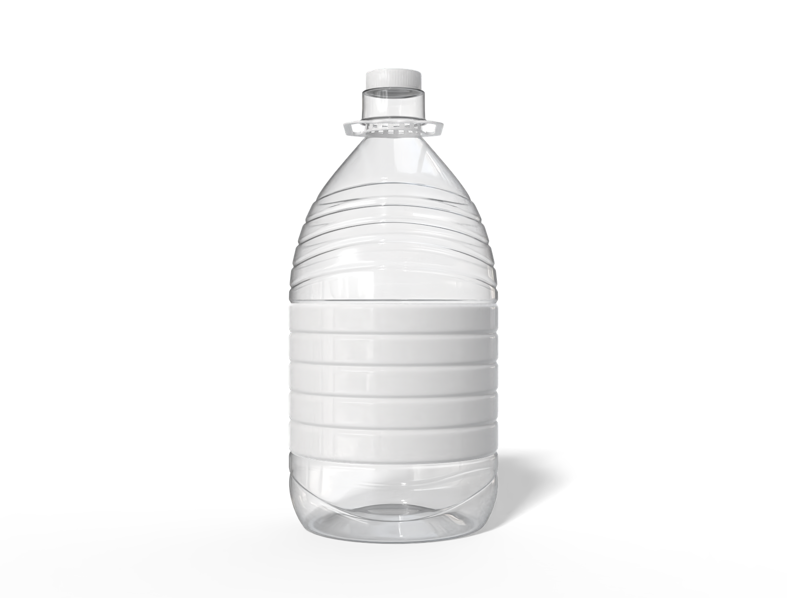 4 L plastic oil bottle — Clear glossy plastic