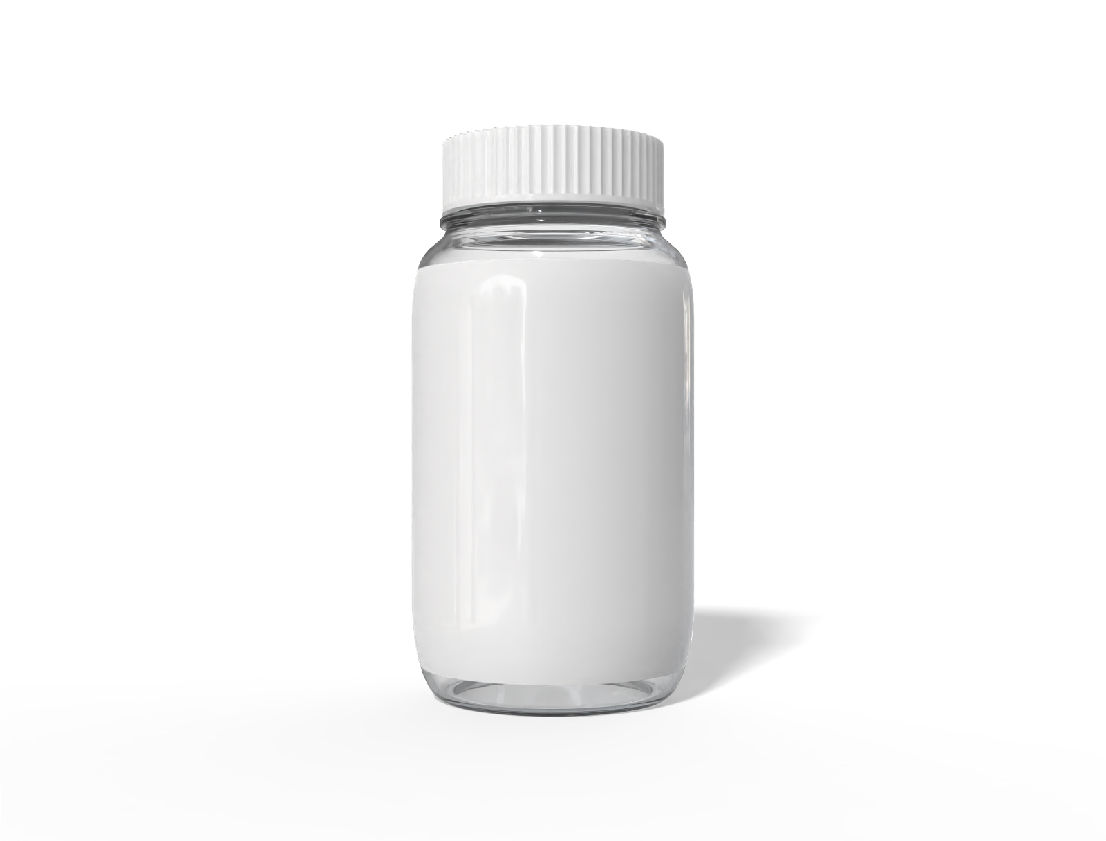 Large pills bottle — Glossy glass