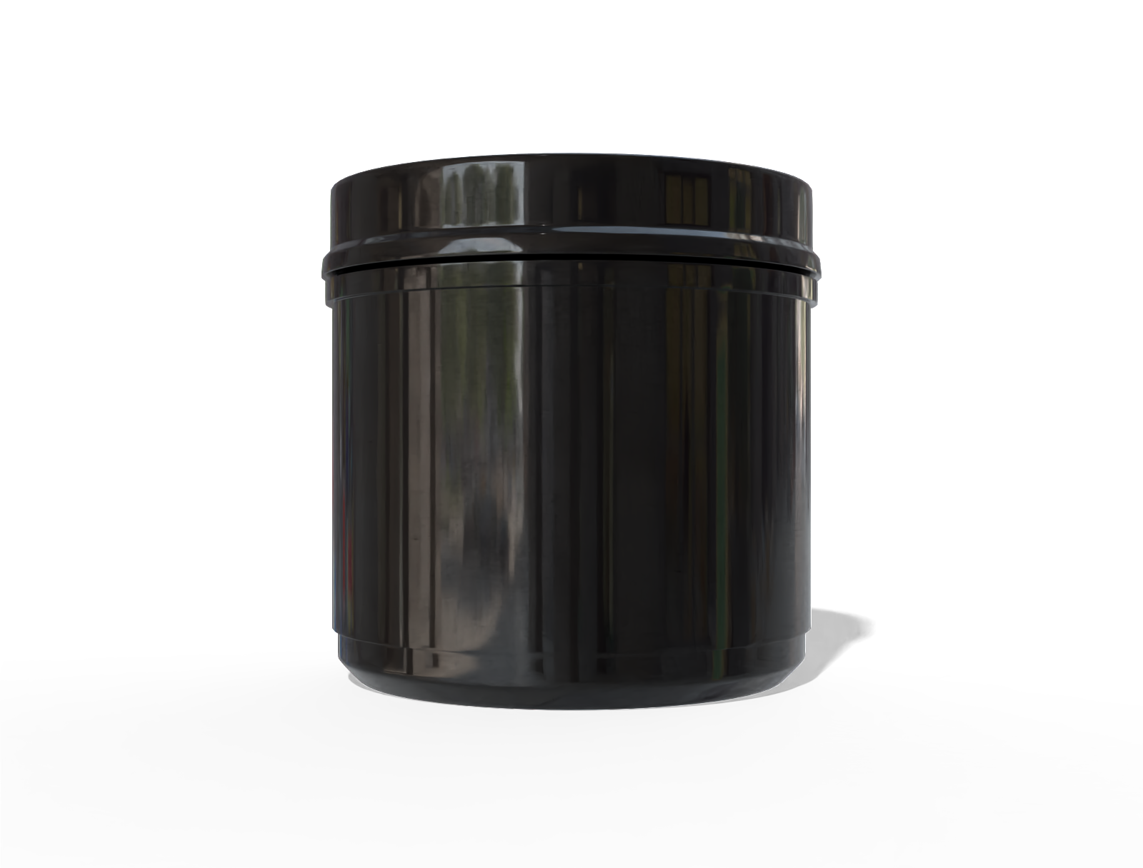 Cosmetic jar — Glossy plastic