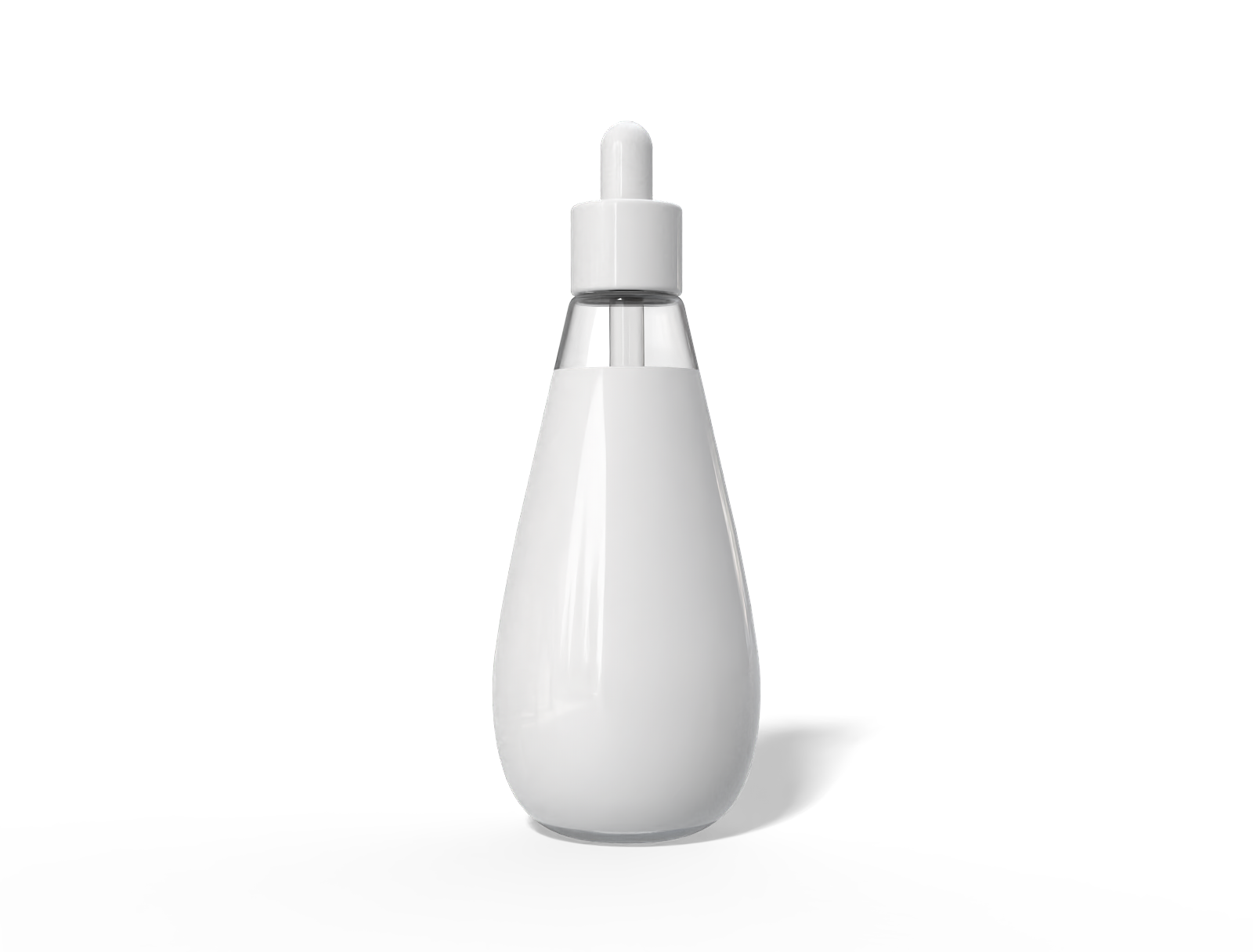 100 ml dropper bottle — Clear glossy plastic