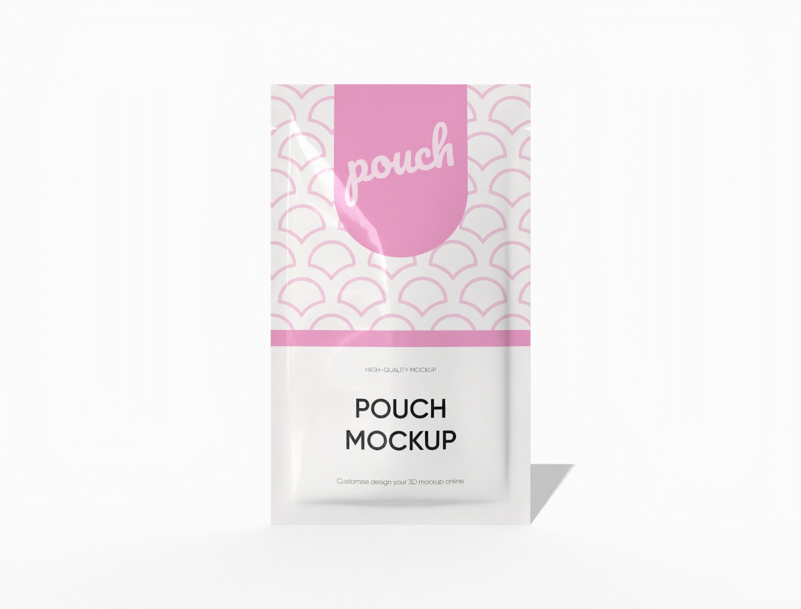 12 × 20 stand-up cosmetic pouch — Glossy plastic