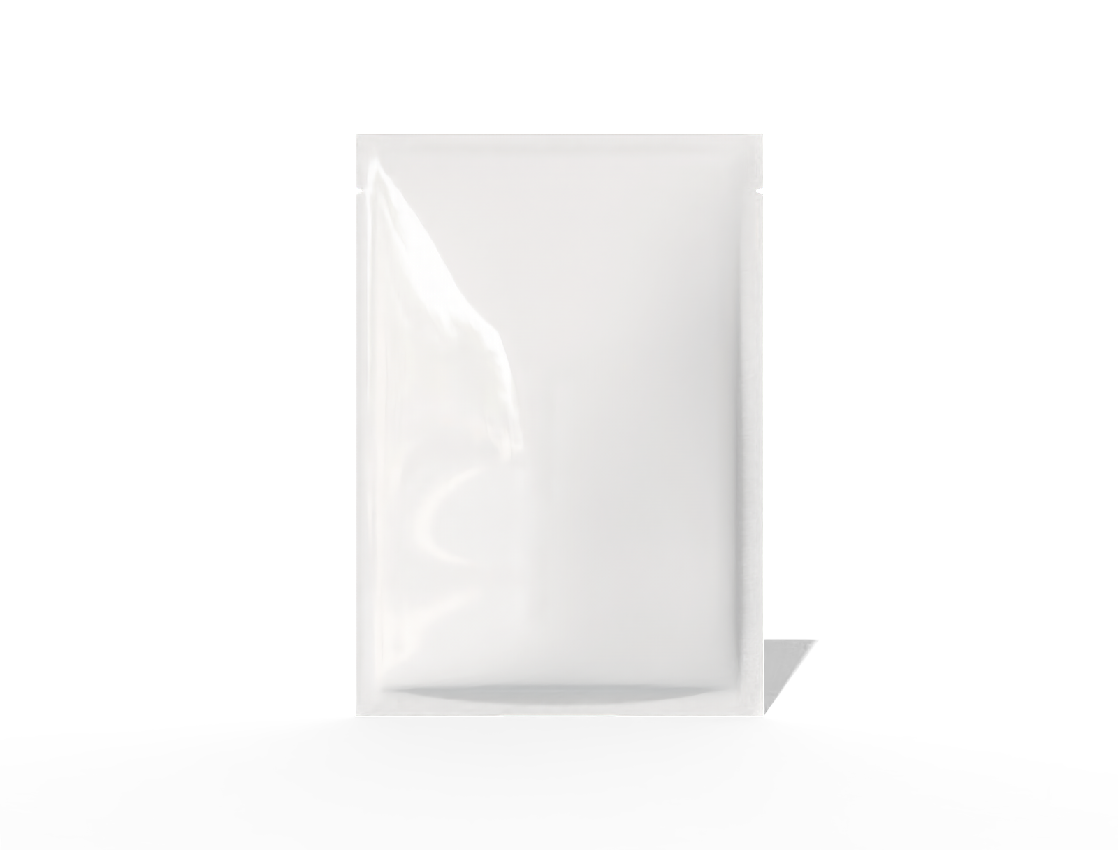 7 × 10 three-side seal tea pouch — Glossy plastic