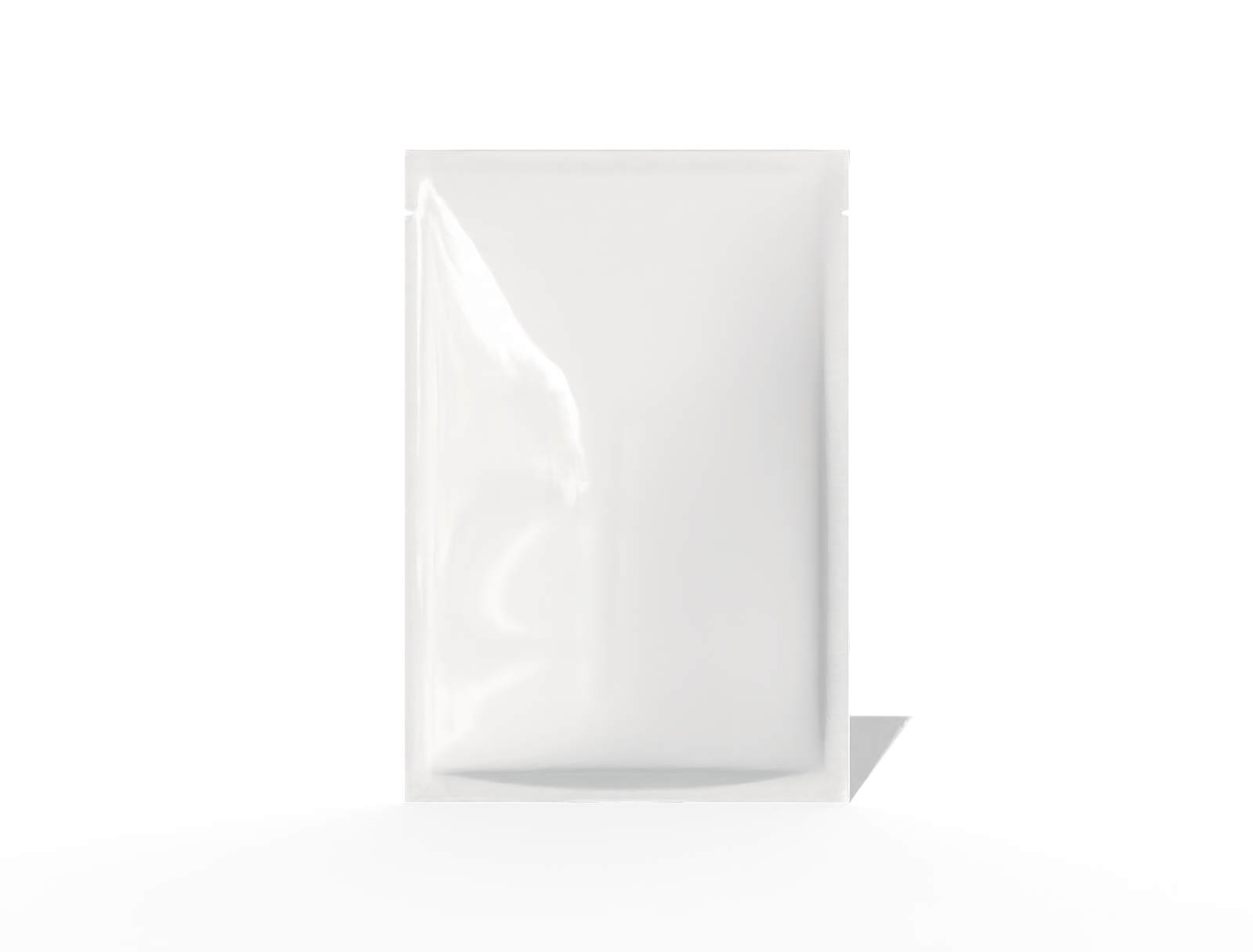 15 × 22 three-side seal food pouch — Glossy plastic