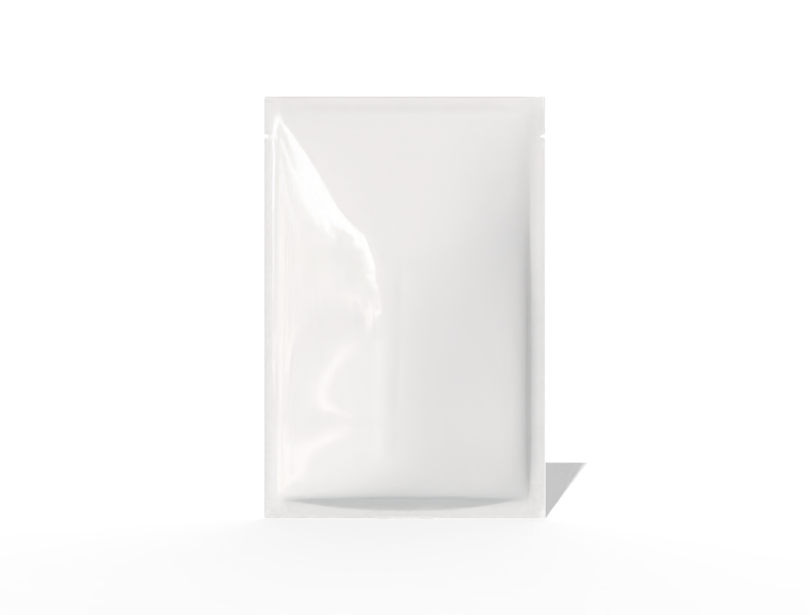 16 × 24 three-side seal coffee pouch — Glossy plastic