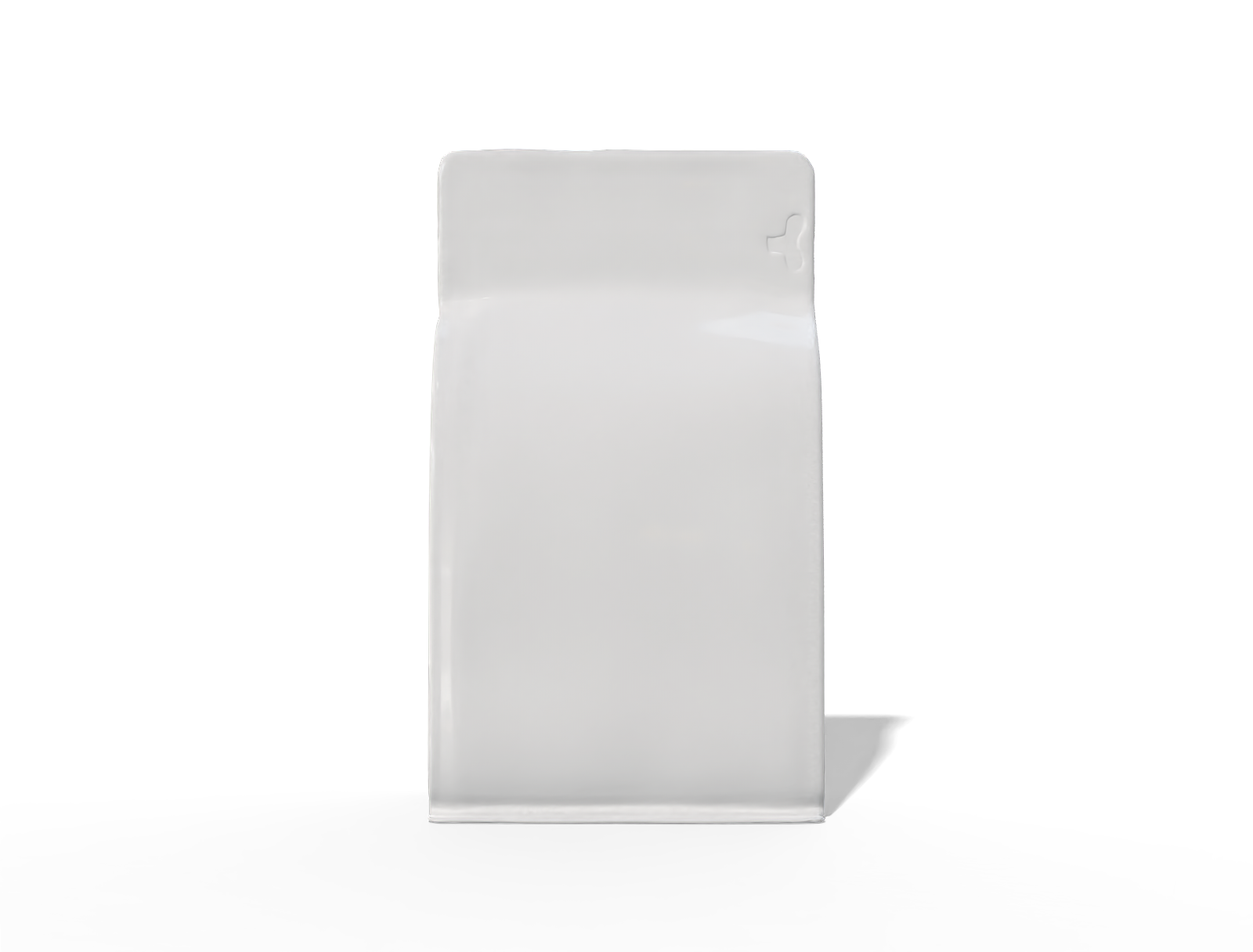 10 × 5 × 18 stand-up coffee pouch — Glossy plastic