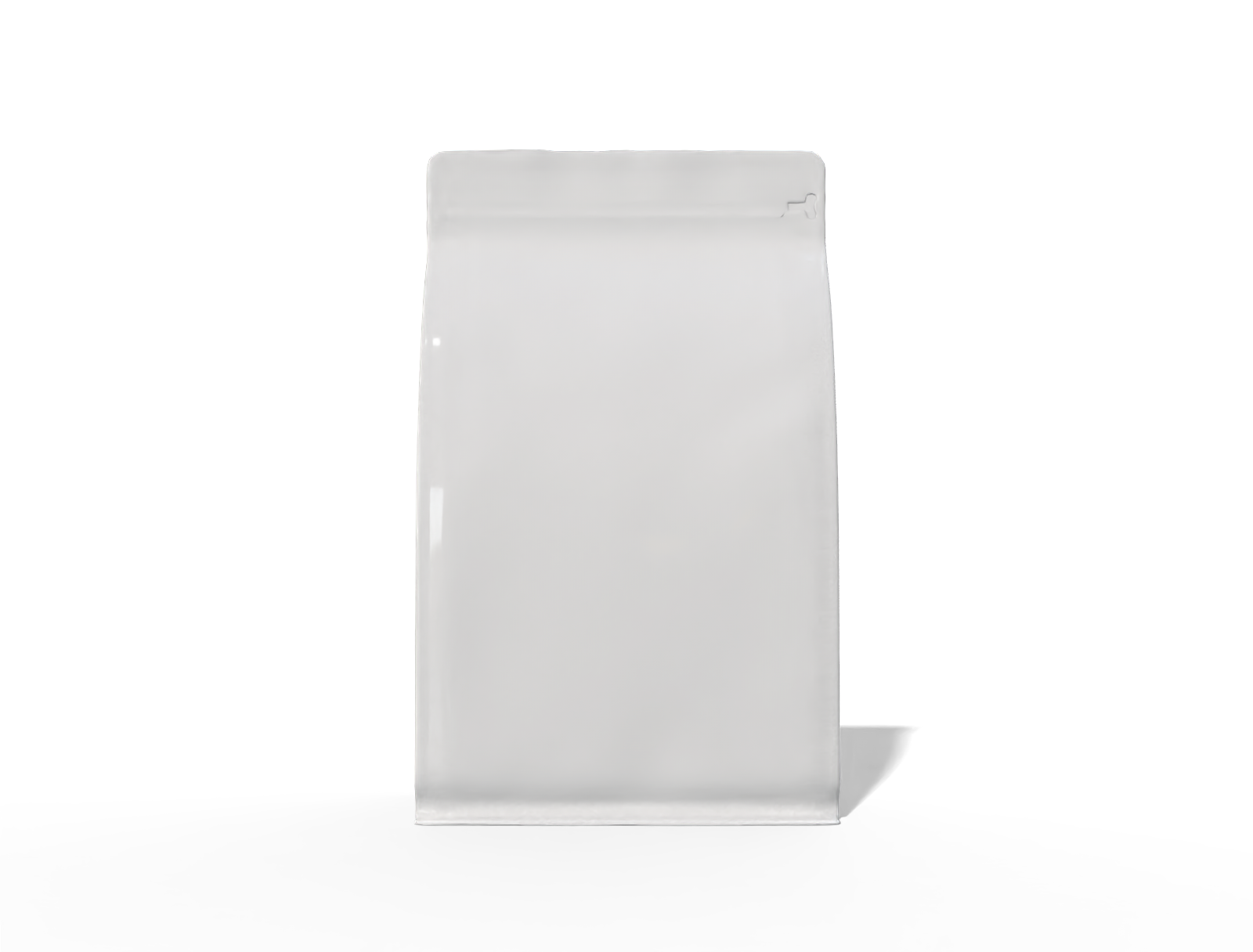 22 × 13 × 38 stand-up coffee pouch — Glossy plastic