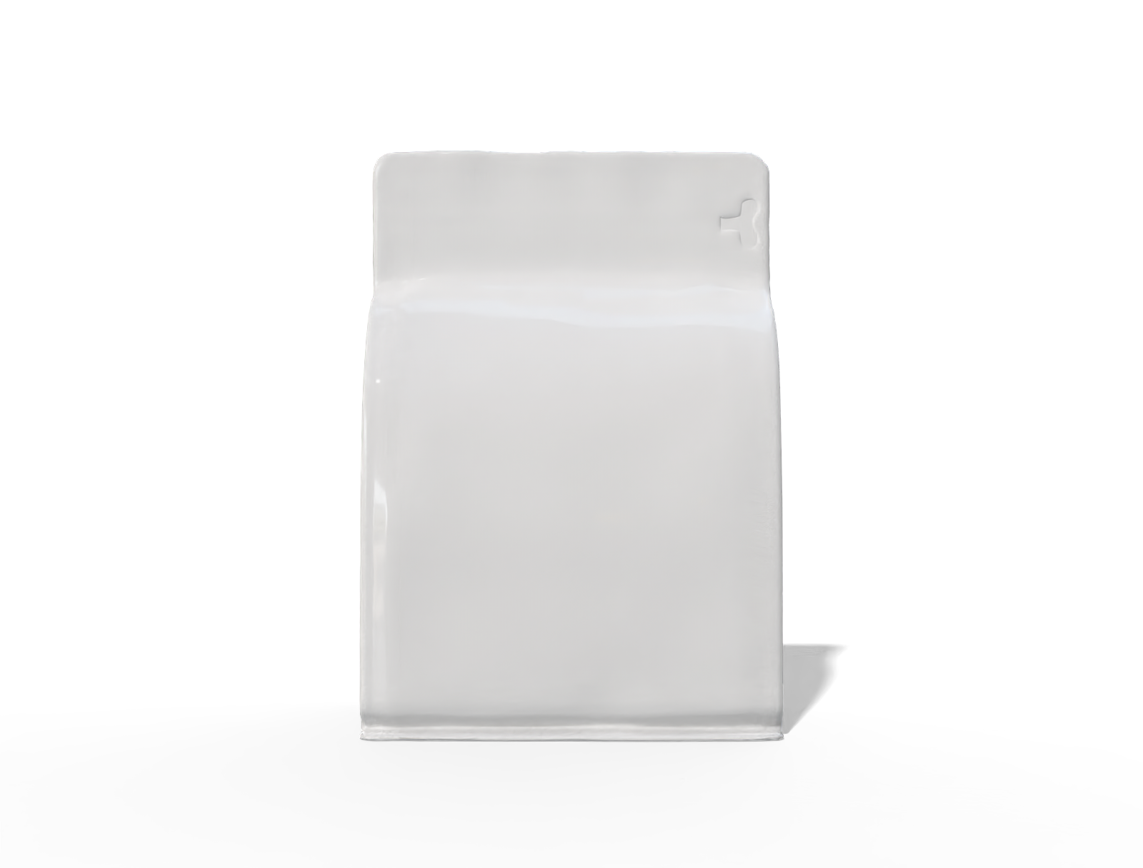 13 × 8 × 20 stand-up coffee pouch — Glossy plastic