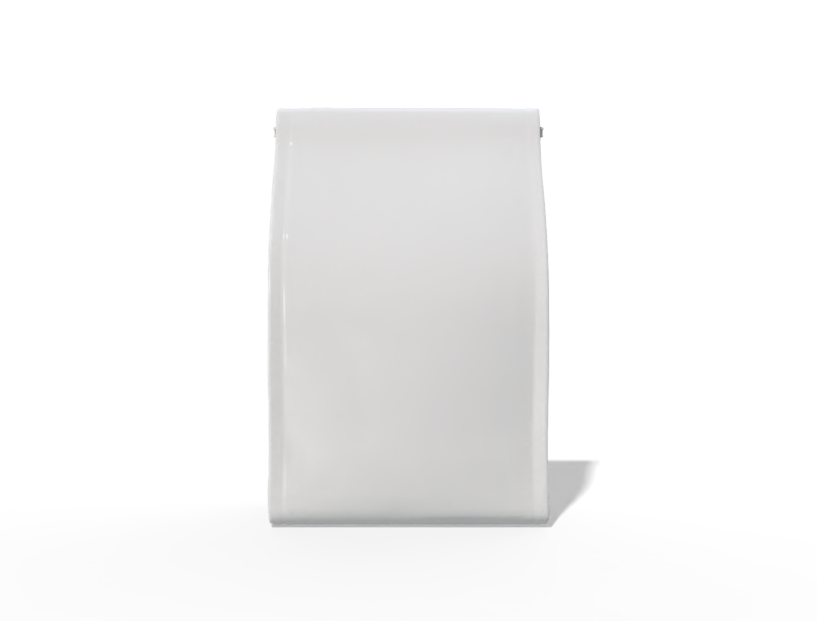 14 × 10 × 31 stand-up coffee pouch — Glossy plastic