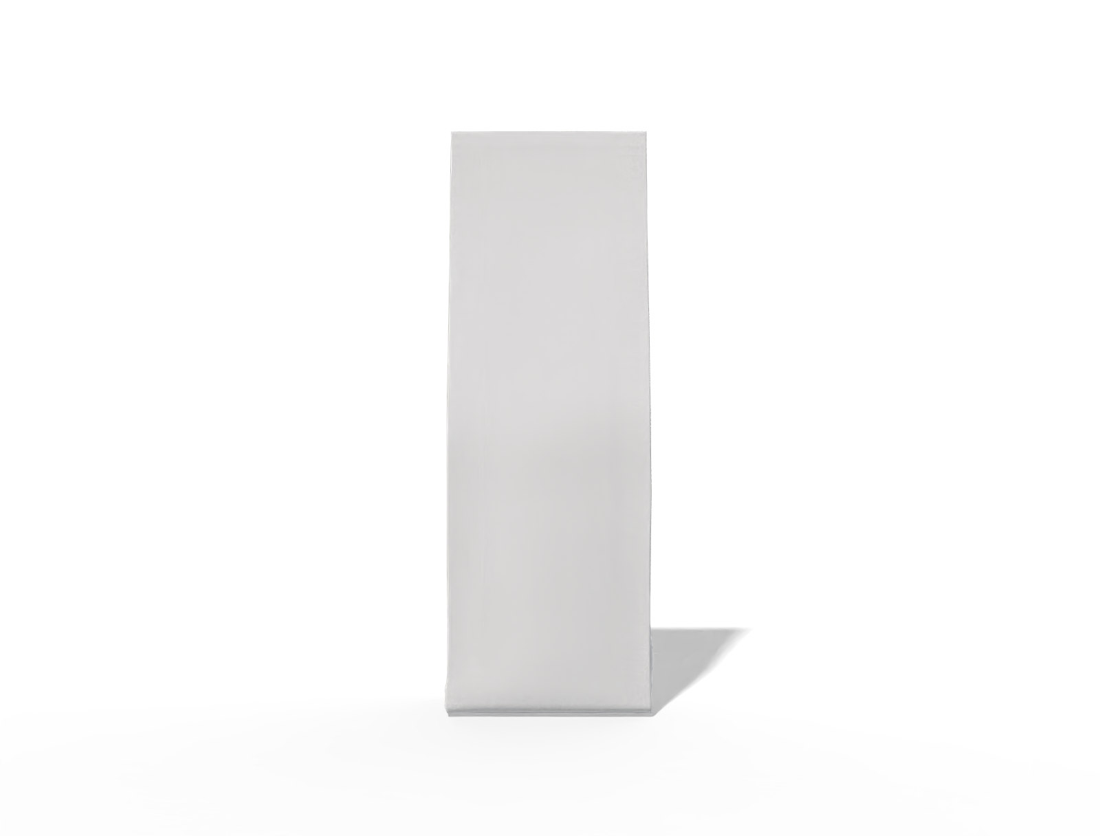 10 × 7 × 28 slim stand-up food pouch — Glossy plastic