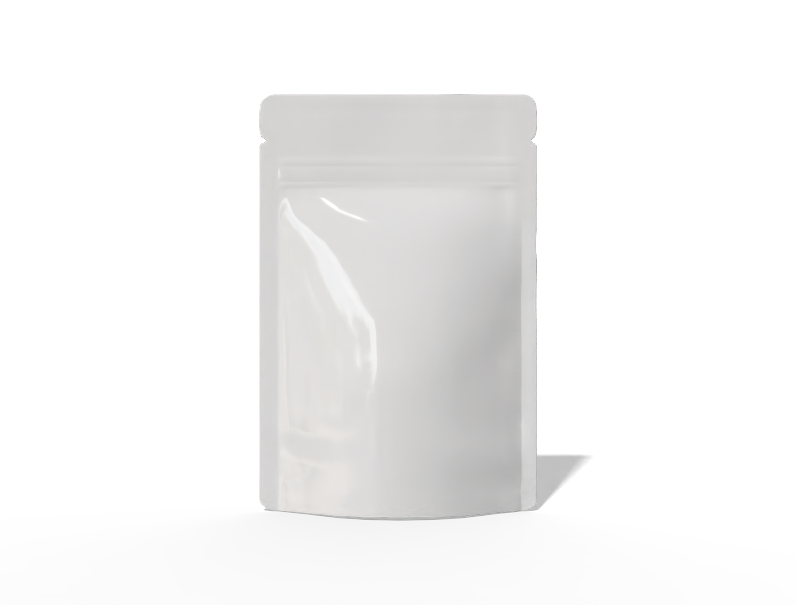 10 × 6 × 15 zipper snack pouch — Glossy plastic