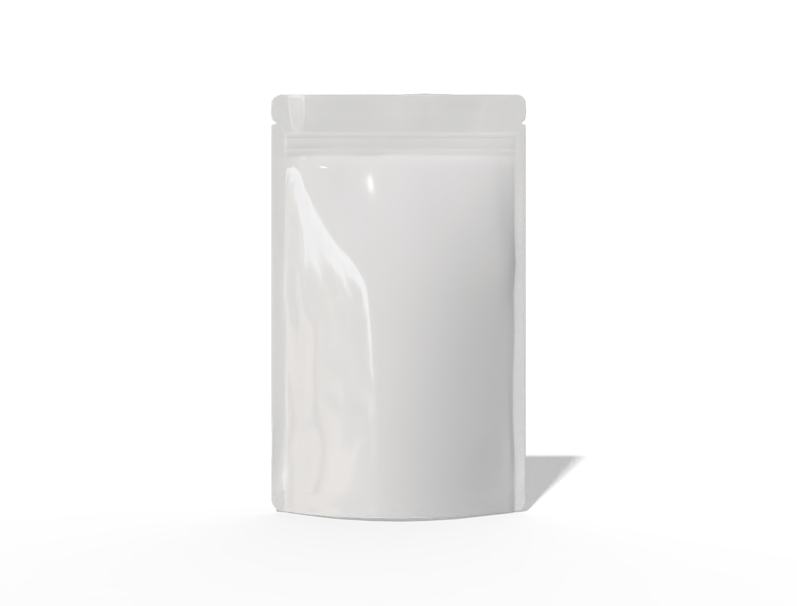 15 × 9 × 25 zipper stand-up coffee pouch — Glossy plastic