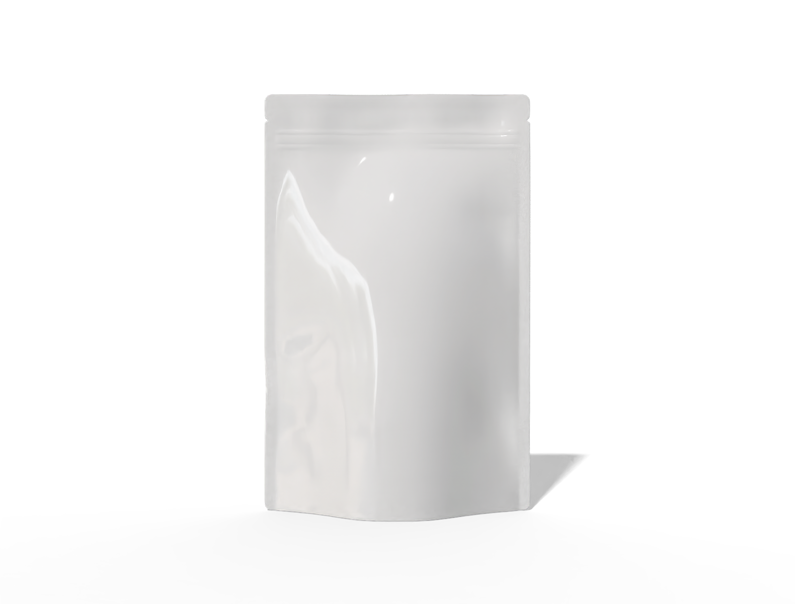 17 × 9 × 27 zipper stand-up coffee pouch — Glossy plastic