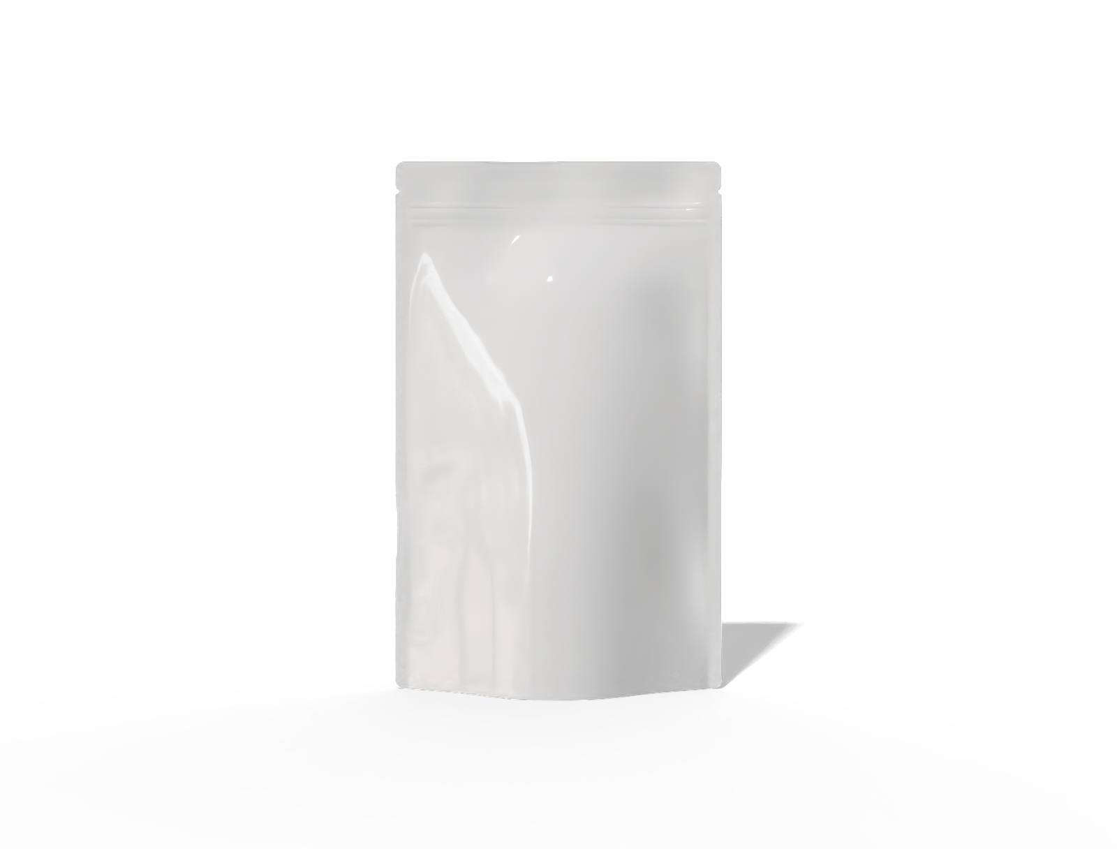 18 × 10 × 29 zipper stand-up snack sachet — Glossy plastic