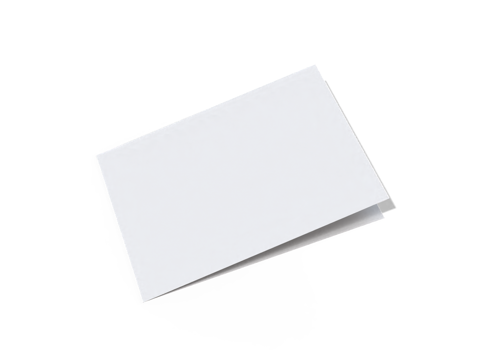 Brochure Half Folded — White paperboard