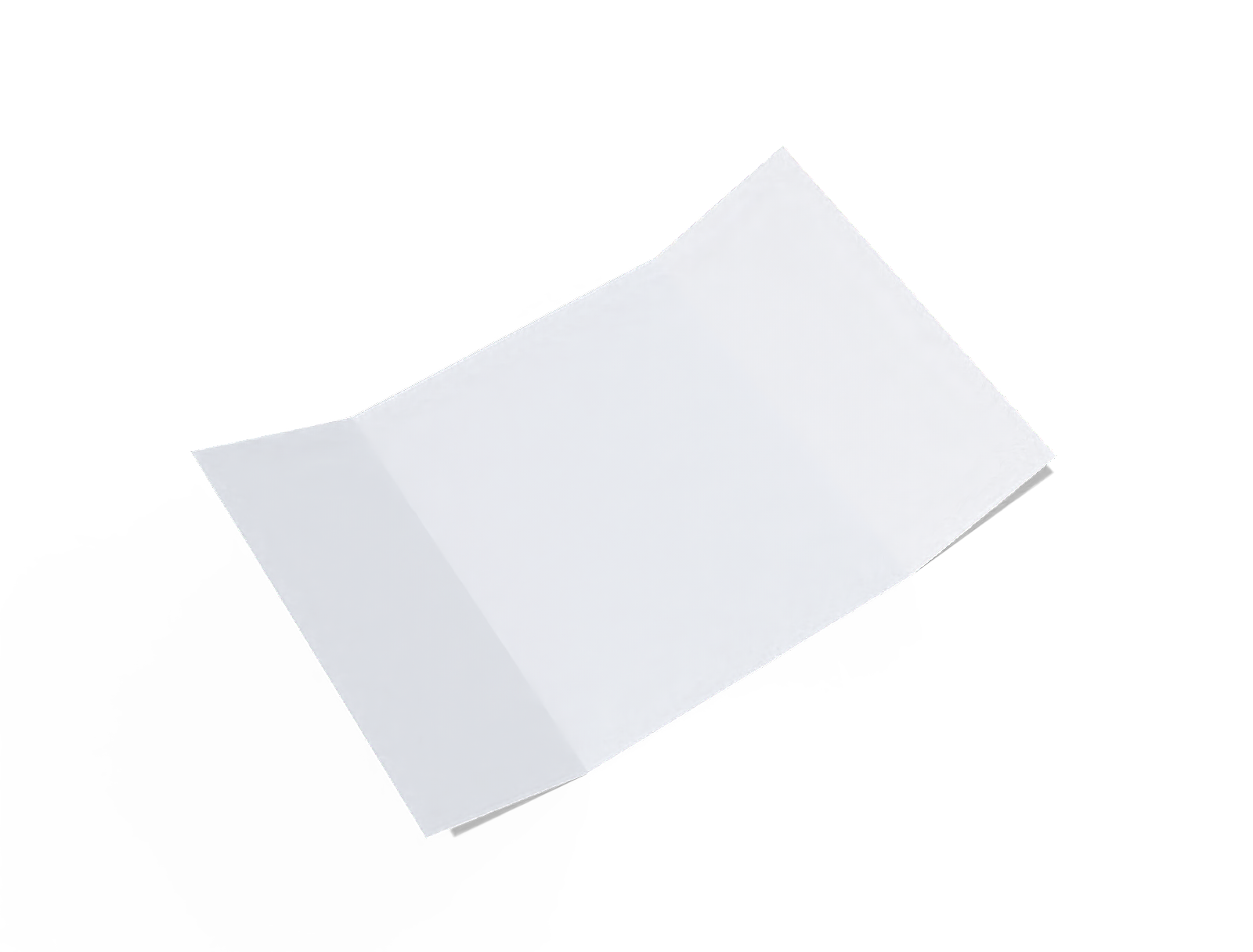 Brochure folded — White paperboard