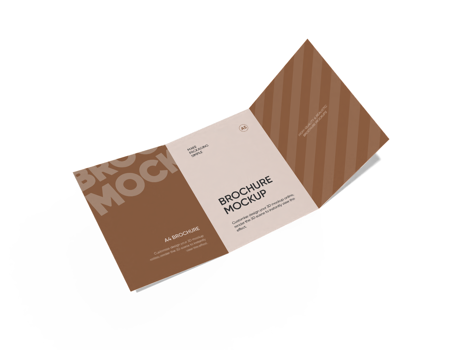 Brochure tri-fold — White paperboard