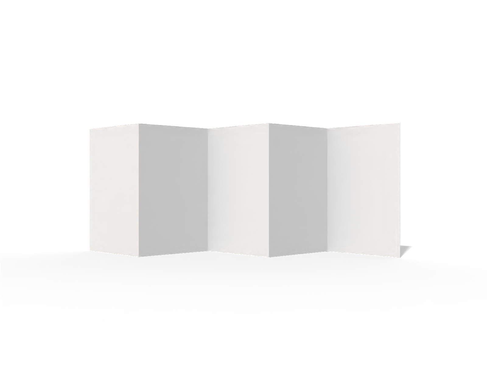 A5 four fold brochure — White paperboard