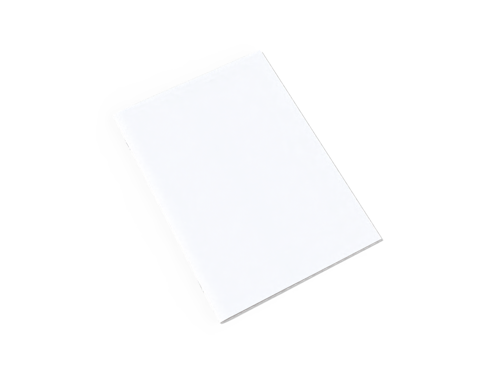 Brochure Booklet — White paperboard