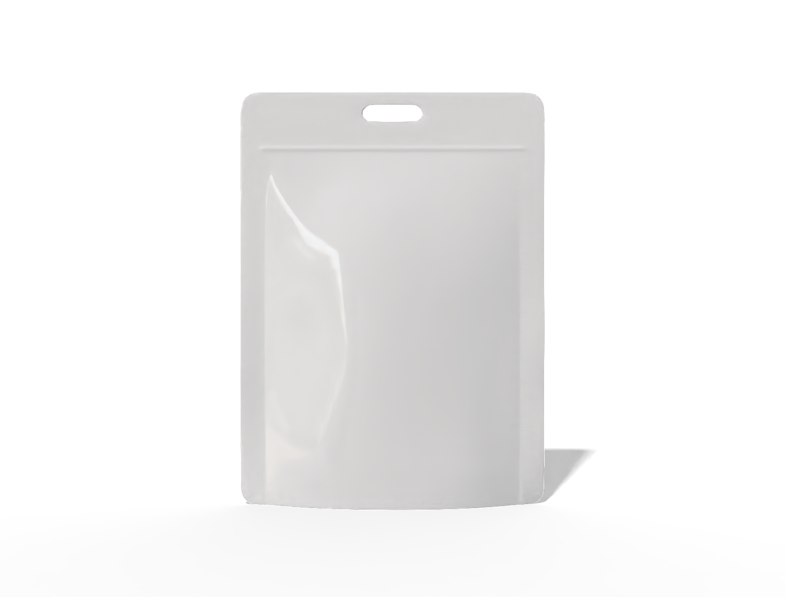 20 × 27 stand-up food pouch — Glossy plastic