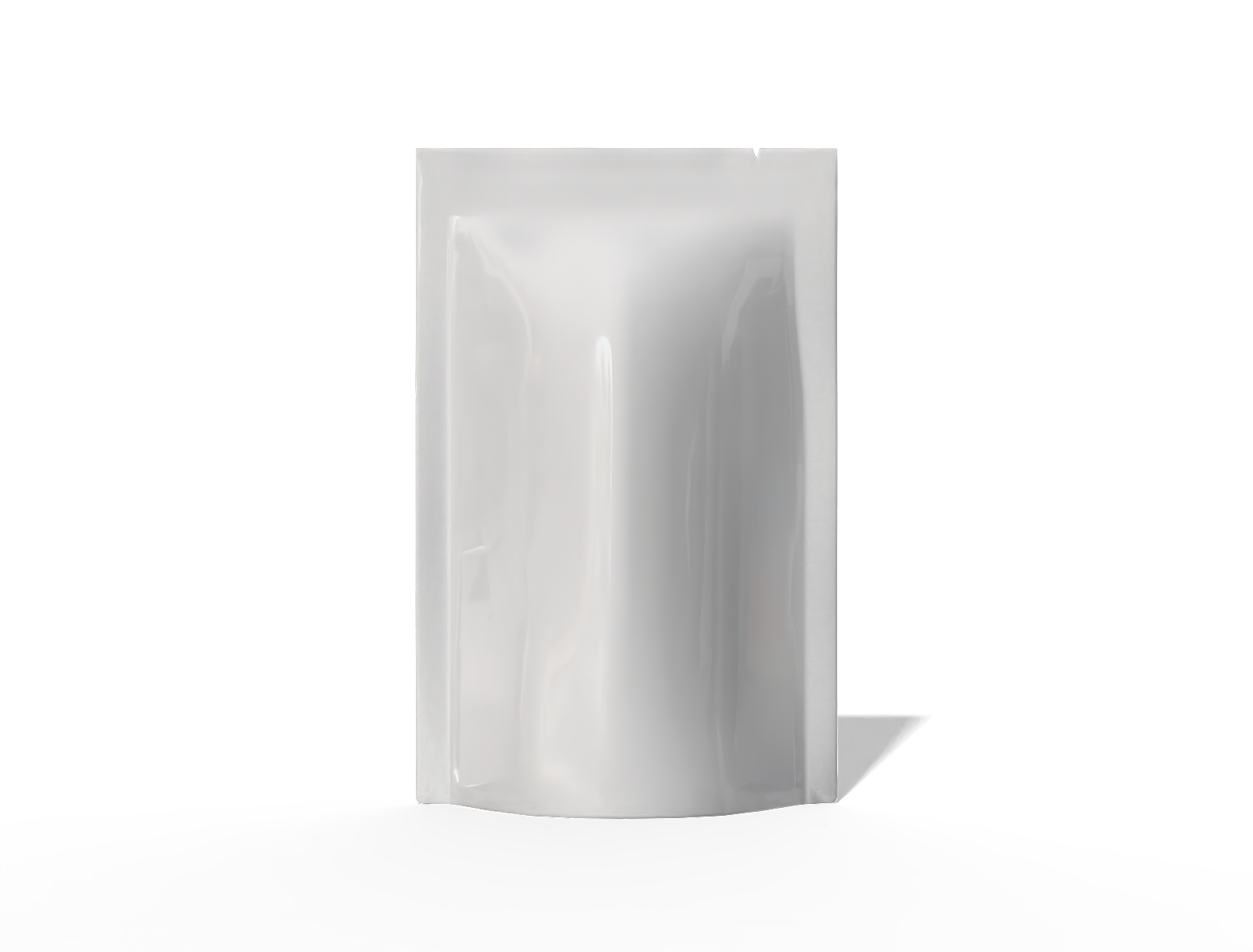 16 × 6 × 25 stand-up snack pouch — Glossy plastic