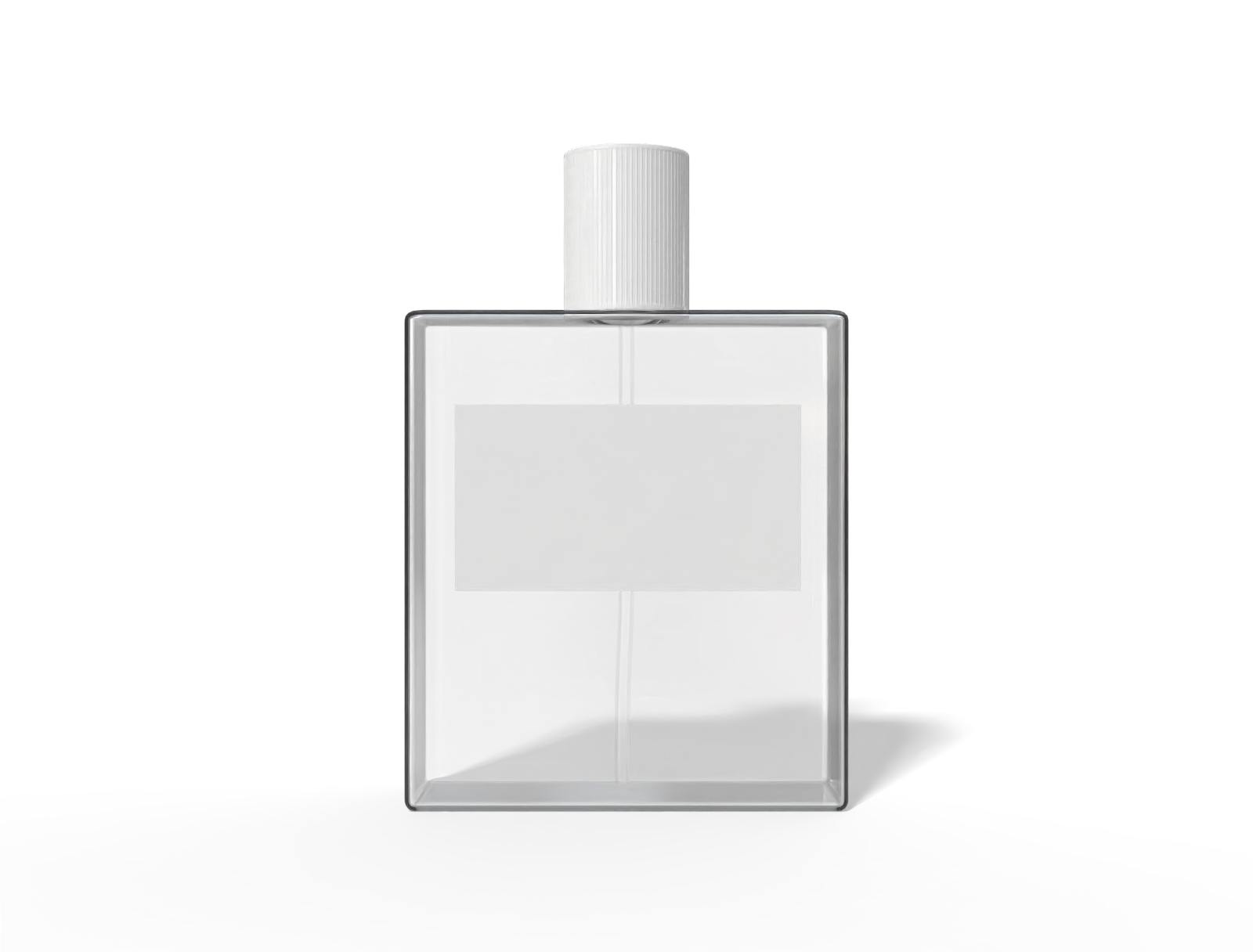 50ml square black perfume bottle — Glossy glass