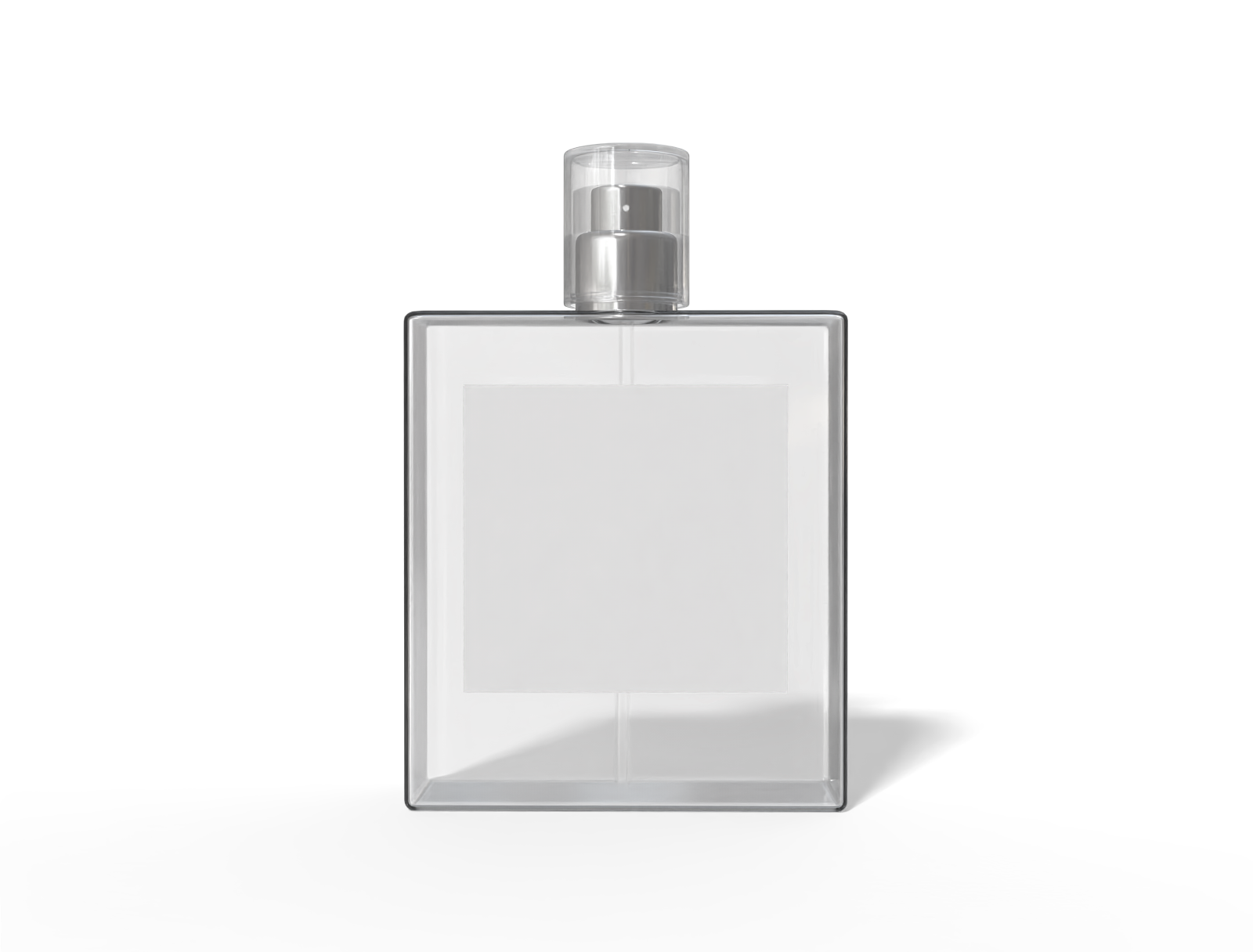 50ml square black perfume bottle — Glossy glass