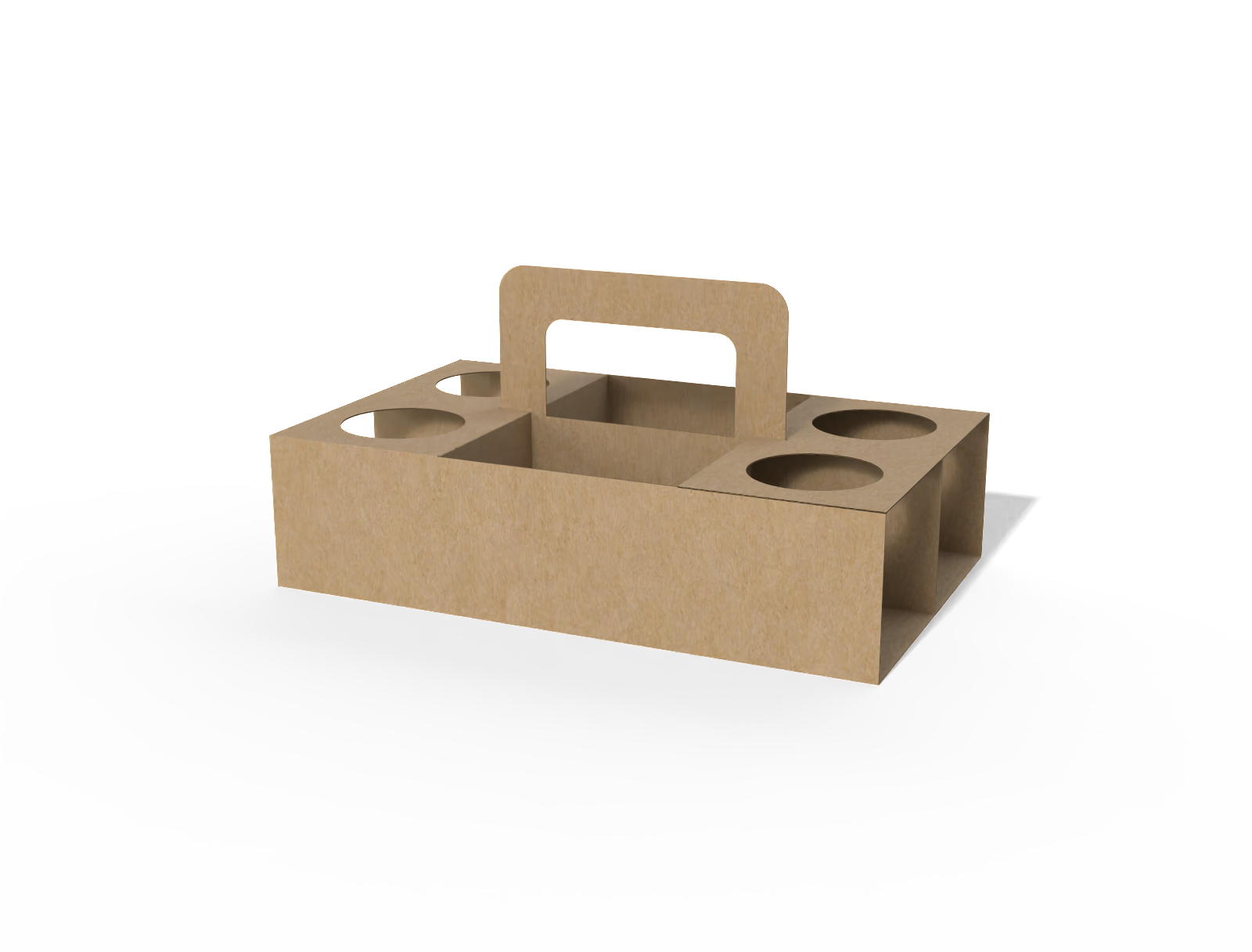 6-pack carrier box — E-flute corrugated board