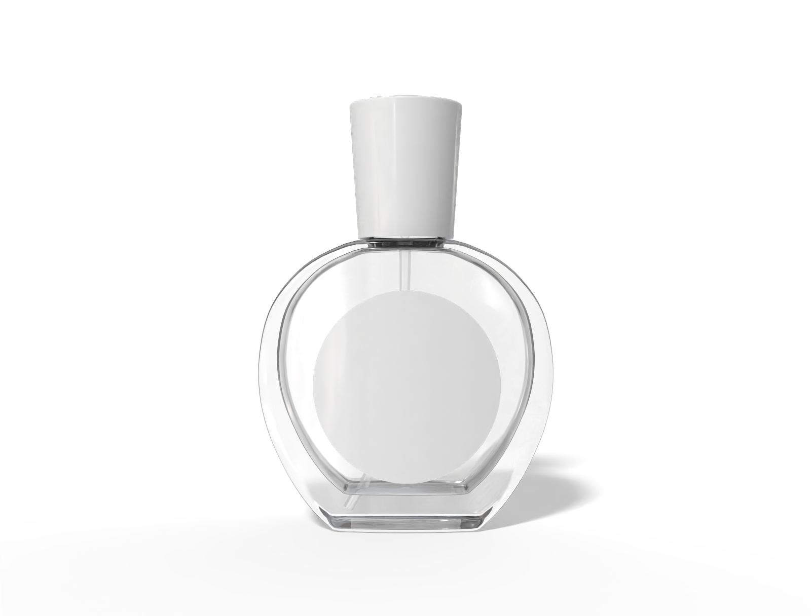 Round perfume bottle — Glossy glass